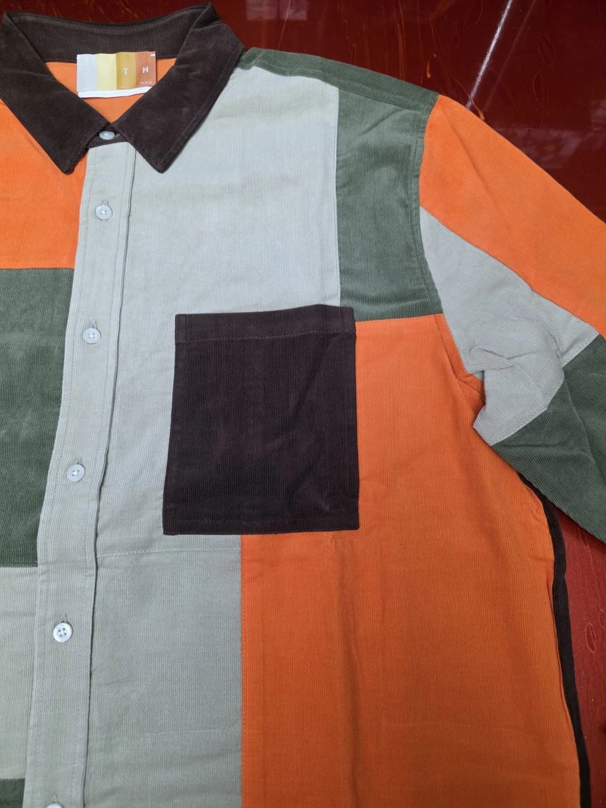 Kith Kith Patchwork Cord Ludlow Shirt in Pimento Orange Large Size US L / EU 52-54 / 3 - 6 Thumbnail