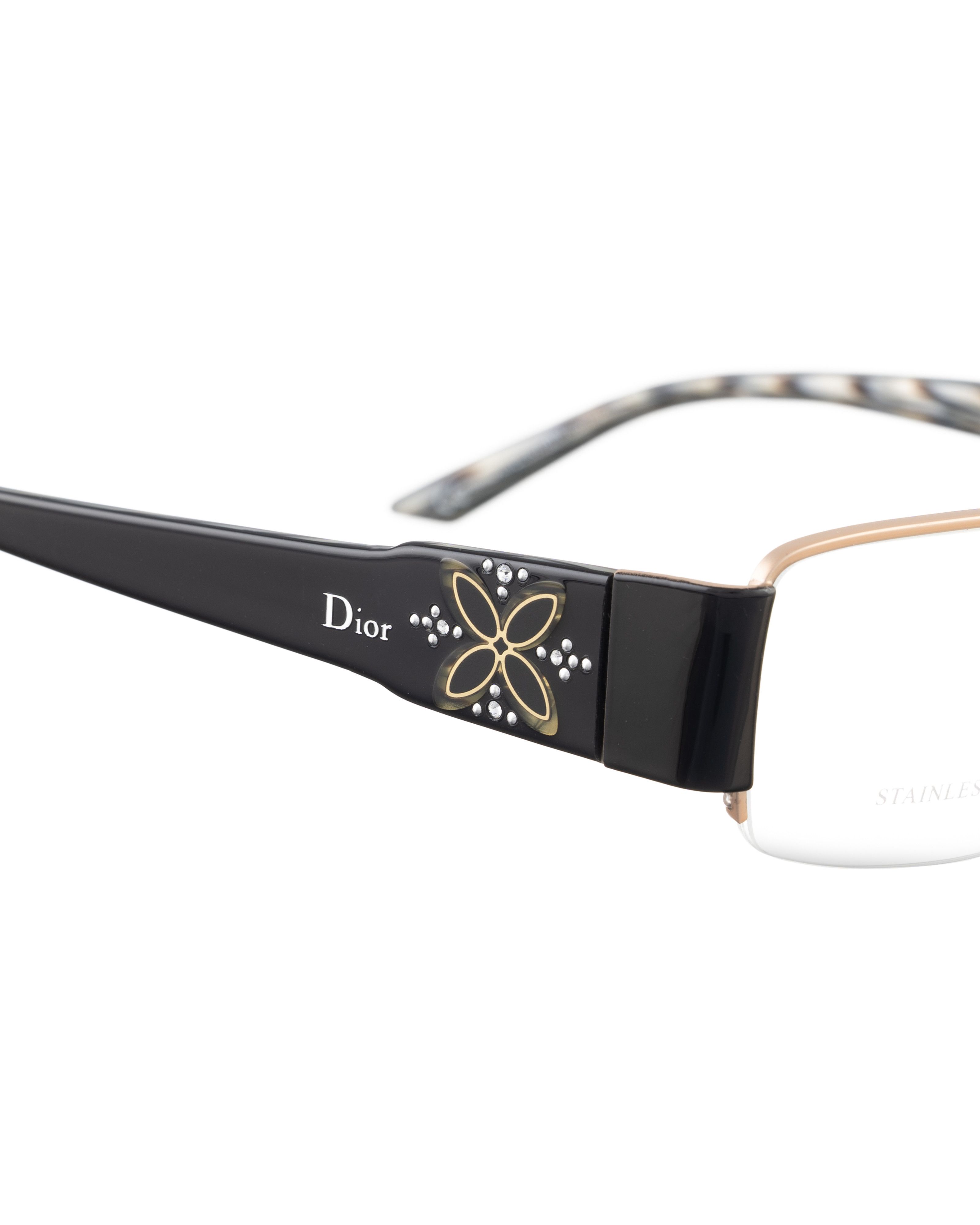 Dior Dior 00s Half Rim Glasses with Flower Details on Temples Size ONE SIZE - 1 Thumbnail