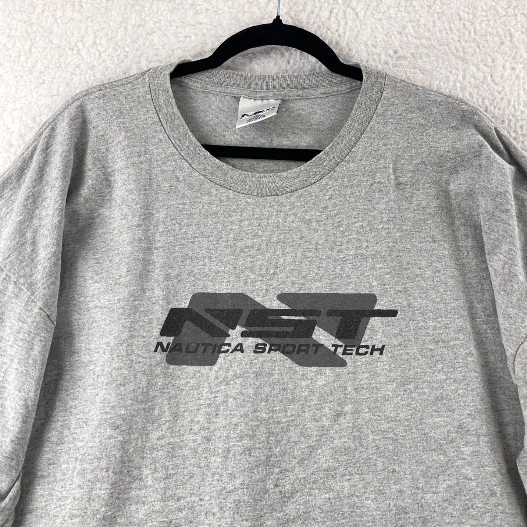Nautica VINTAGE Nautica Sport Tech T-Shirt Mens 2XL Gray Long Sleeve USA Made Crew Size US XXL / EU 58 / 5 - 2 Thumbnail