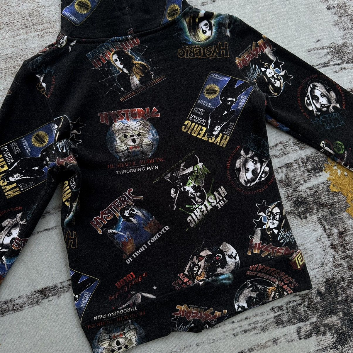 Hysteric Glamour HYSTERIC GLAMOUR ALL OVER GRAPHIC FULL PRINT ZIP HOODIE RARE Size US XS / EU 42 / 0 - 13 Thumbnail
