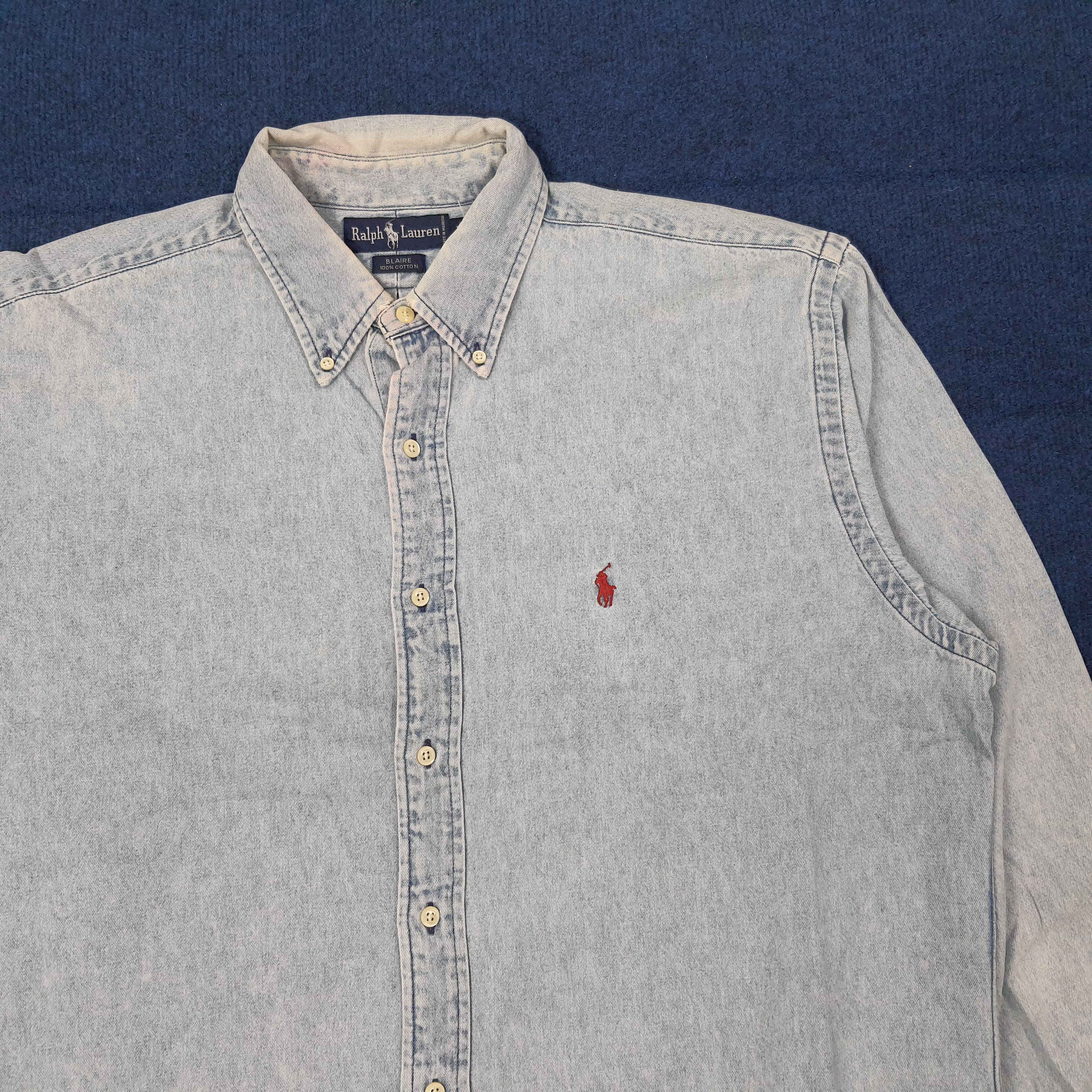 Ralph Lauren Vintage Ralph Lauren Denim Button Up Shirt C267N27 Size US XL / EU 56 / 4 - 2 Thumbnail