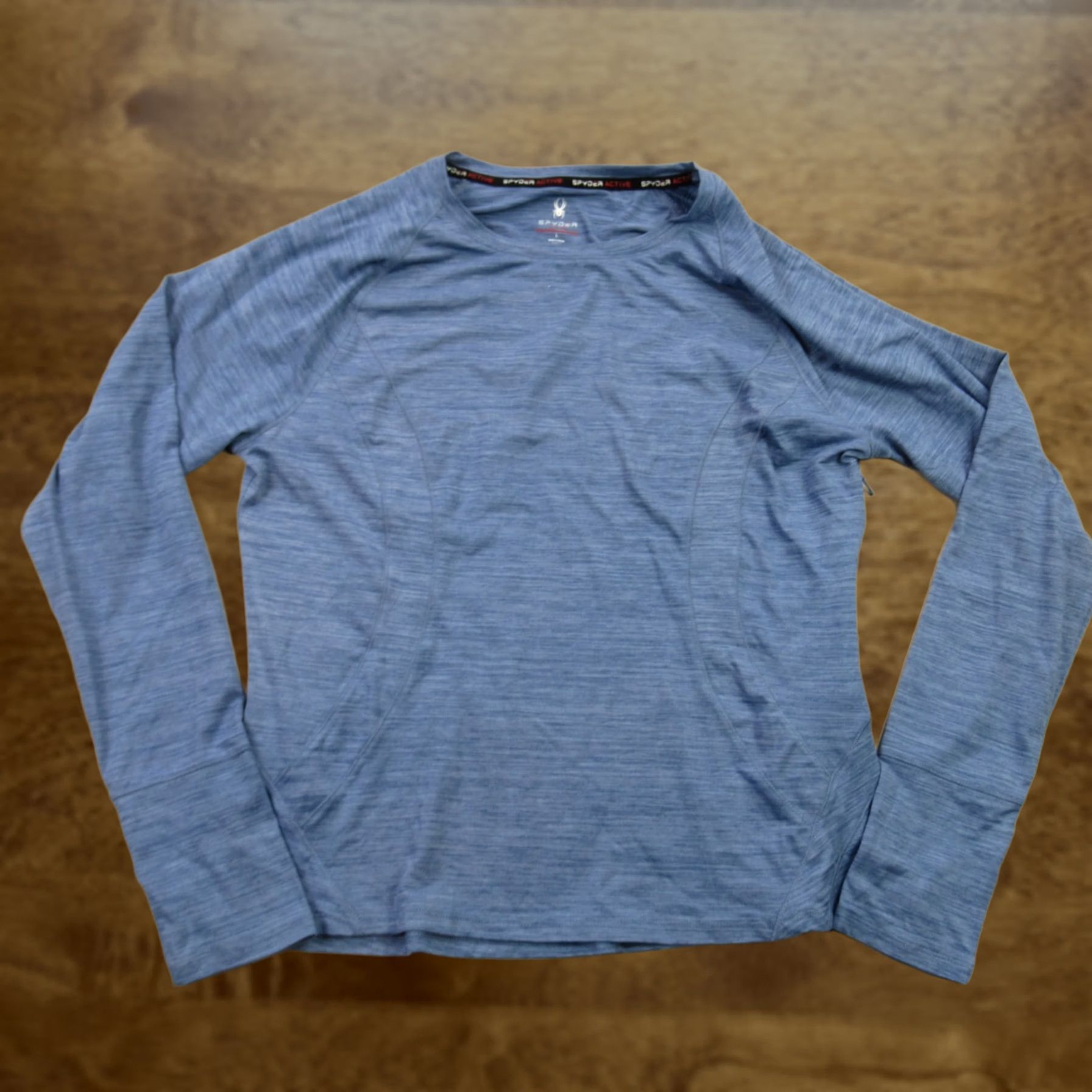 Spyder Spyder Shirt Womens Large Long Sleeve Crew Neck Pullover Lightweight Workout Blue Shirt Size L / US 10 / IT 46 - 1 Thumbnail