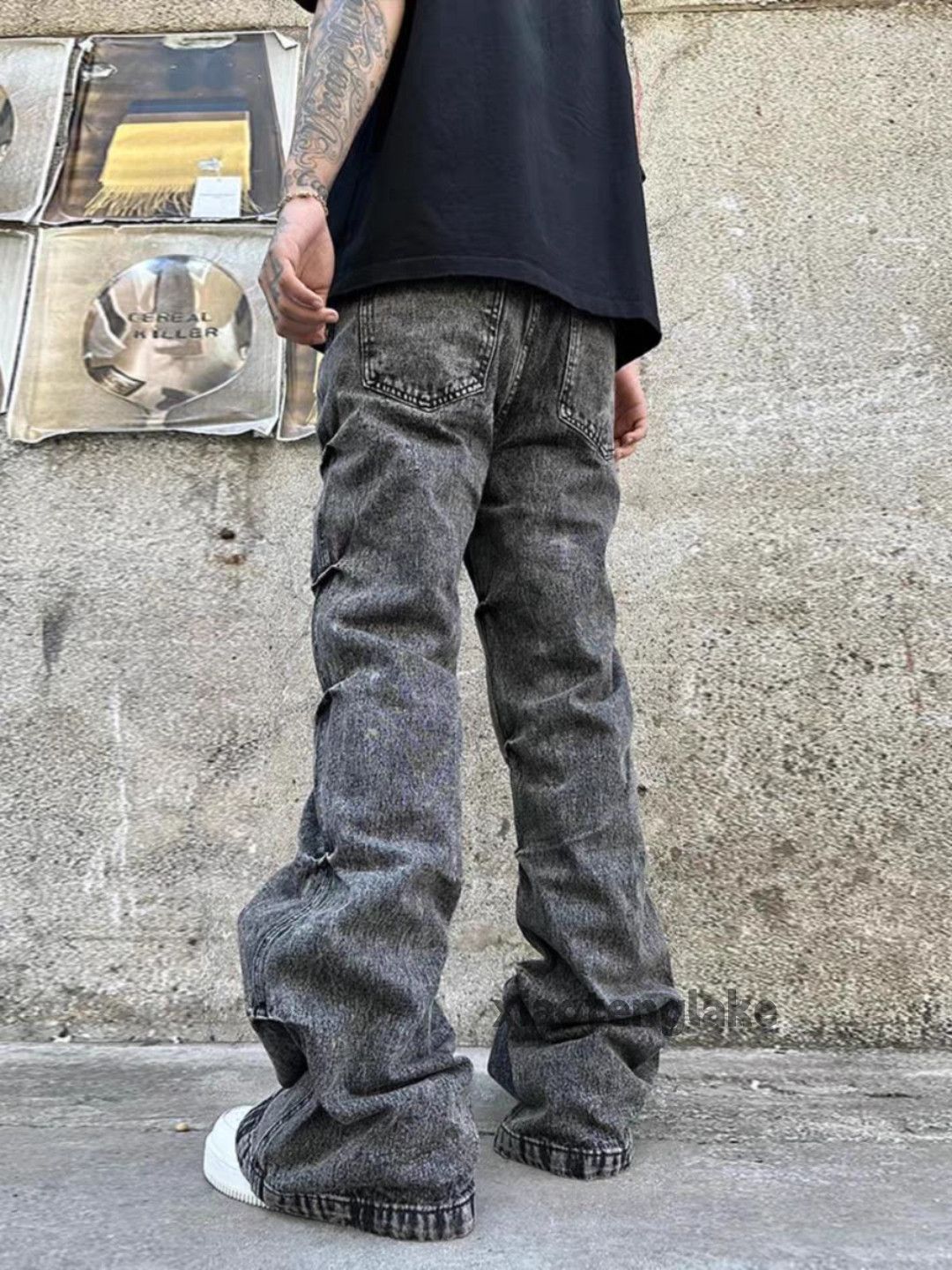 Jean × Vintage utility punk grunge bootcut pleated yuppie flared jeans Size US 32 / EU 48 - 5 Thumbnail