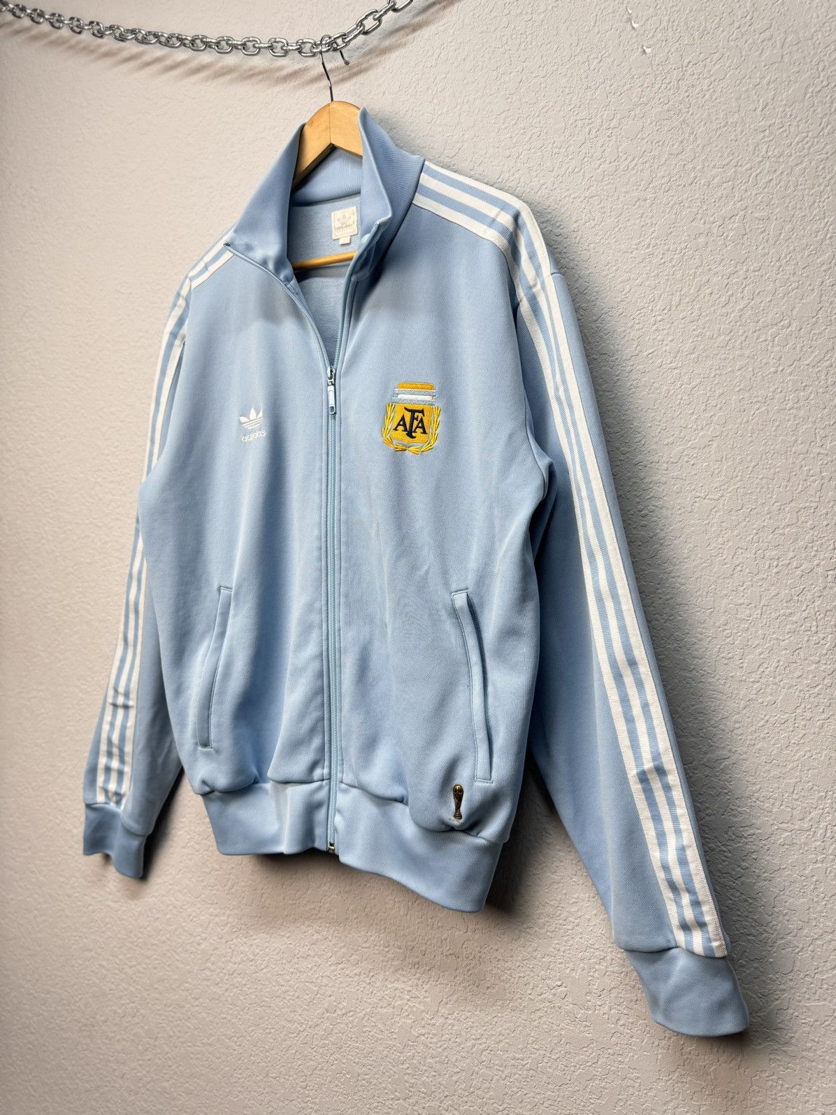 Adidas Vintage Argentina World Cup Football Jacket Soccer 2006 Size US L / EU 52-54 / 3 - 6 Thumbnail