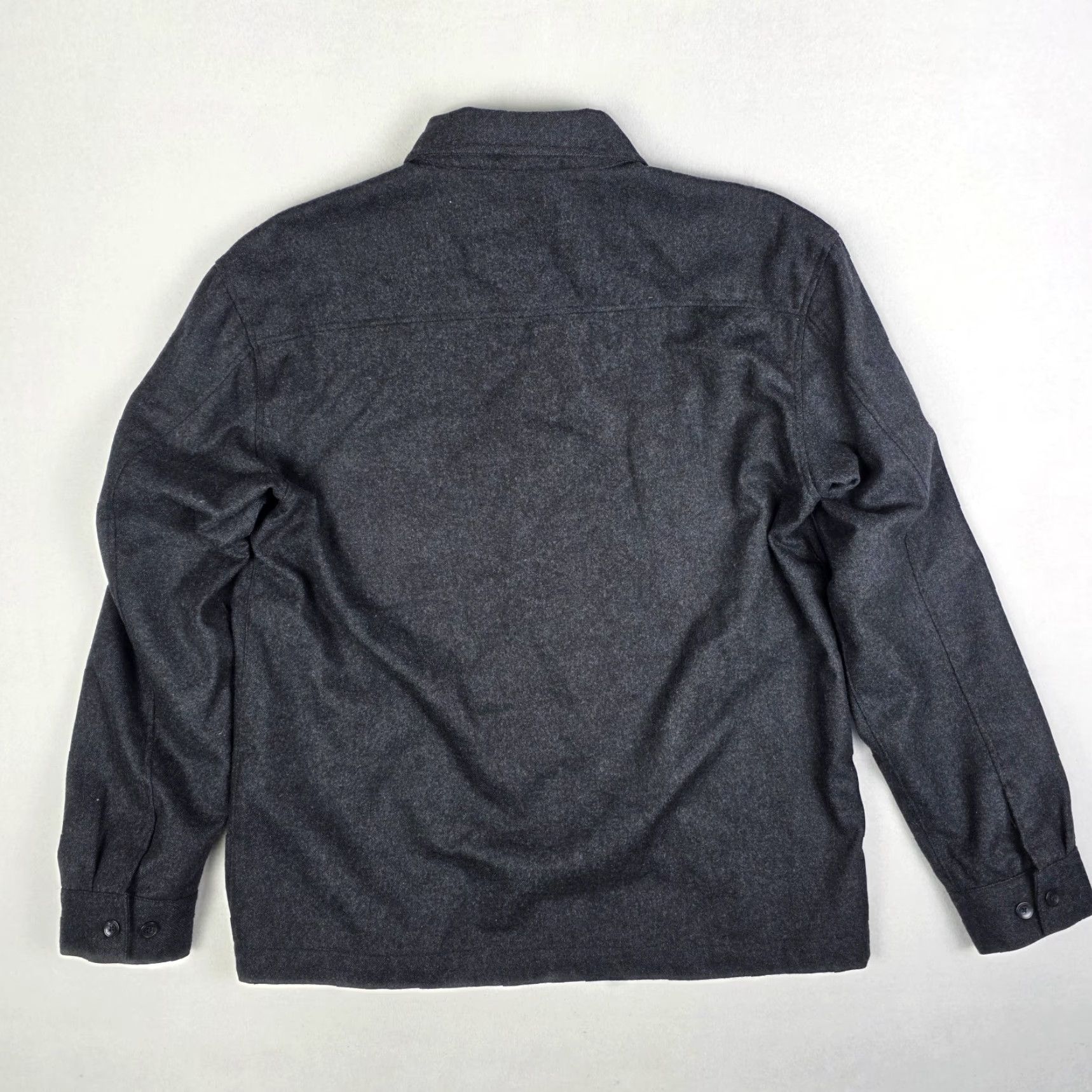 NN07 NN07 Isak Shacket Mens XL Gray Recycled Wool Jacket Button Shirt Pockets Size US XL / EU 56 / 4 - 2 Thumbnail