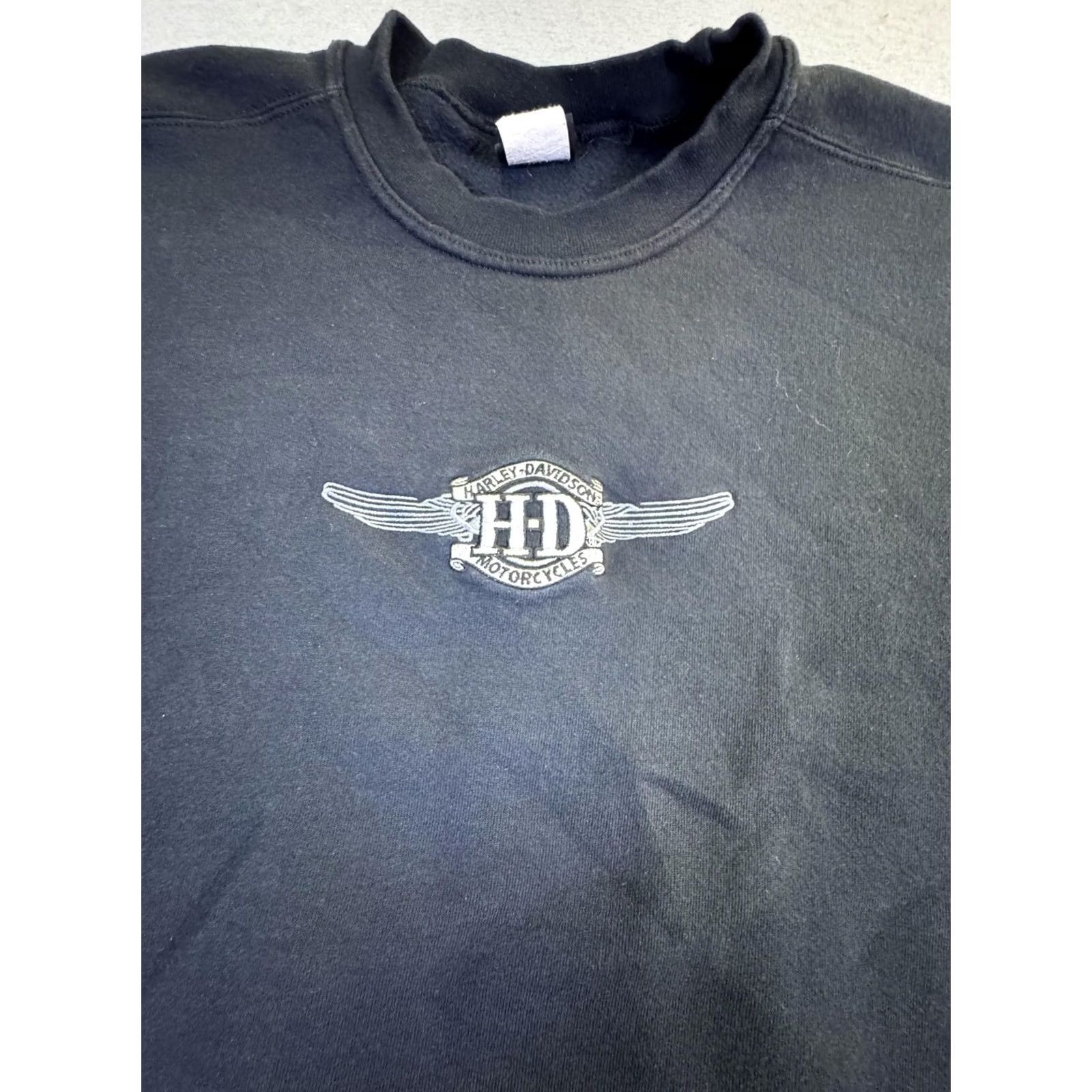 Harley Davidson Harley Davidson Sweatshirt Mens 2XL Black Wings Logo Cotton Pullover Size US XXL / EU 58 / 5 - 2 Thumbnail