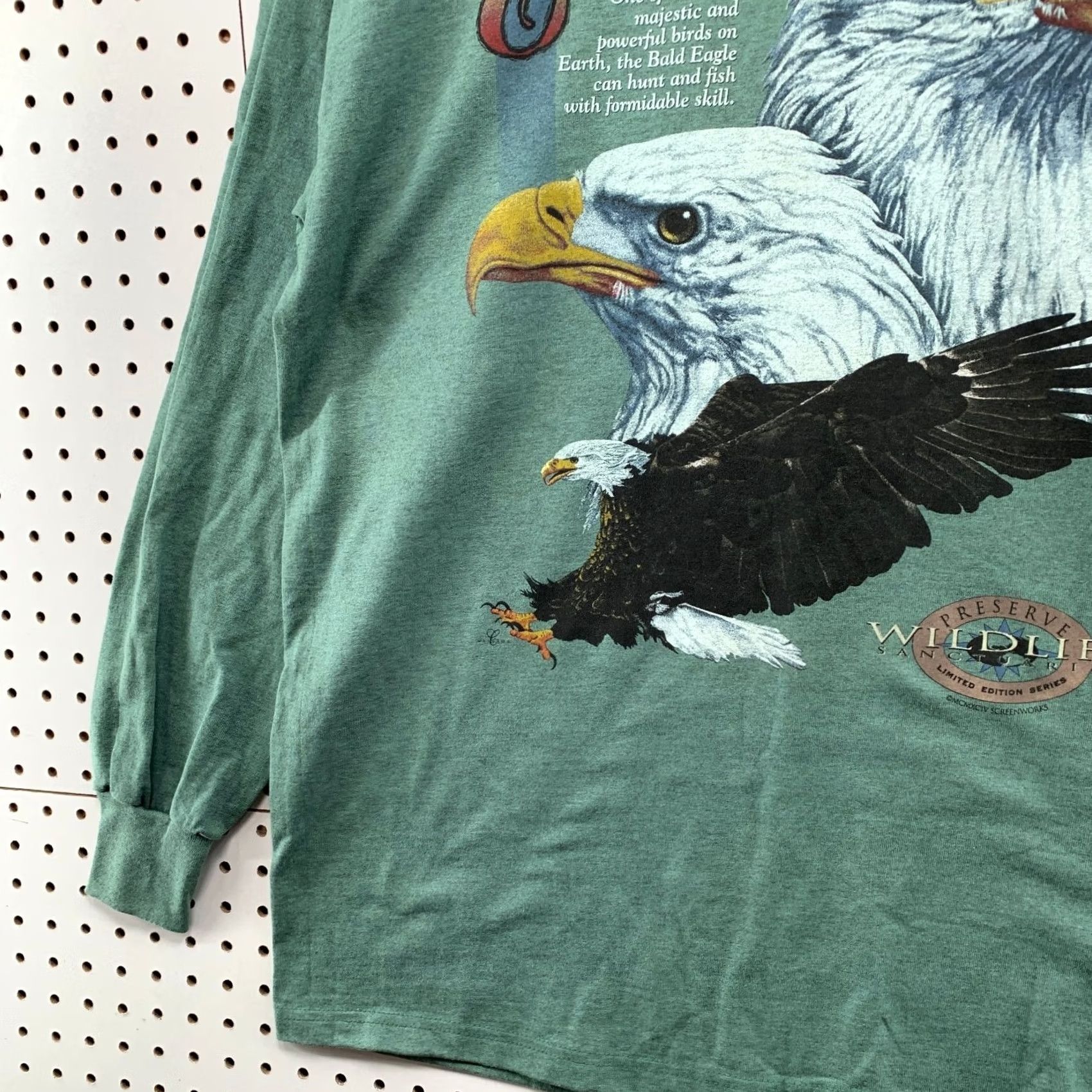 Vintage Vintage Signal Eagle Nature Shirt Mens XL Green 90s Made Usa Size US XL / EU 56 / 4 - 3 Thumbnail