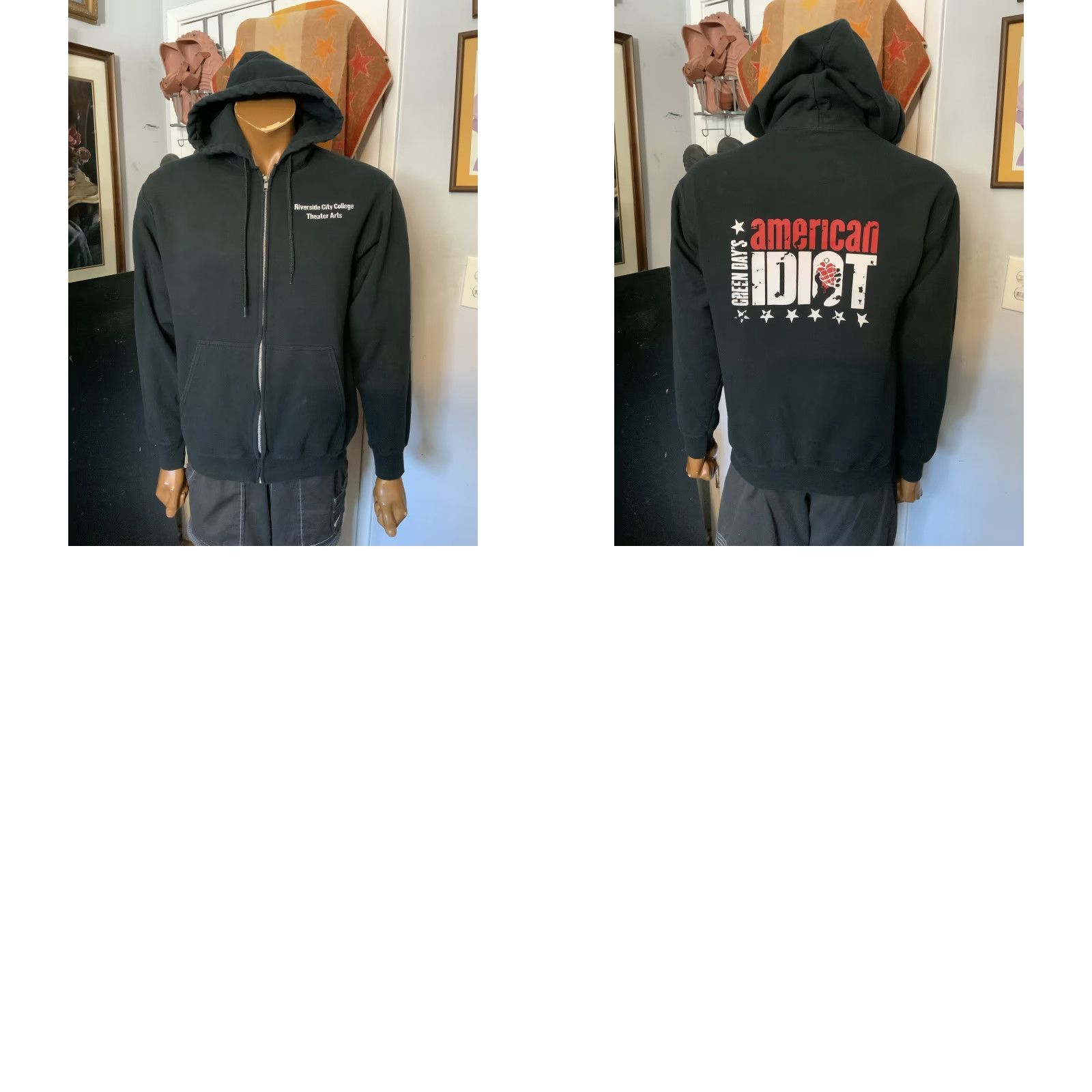 Port & Company Green Day’s American Idiot Rock Band Opera Full Zip Black Fleece Hoodie M Mens Size M Size US M / EU 48-50 / 2 - 8 Thumbnail