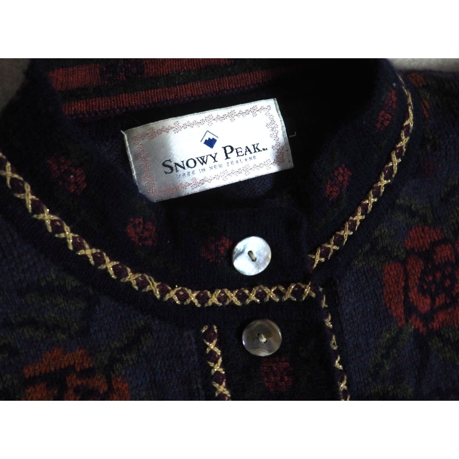 Snow Peak Snowy Peak Cardigan Sweater L Women Blue Merino Wool 100% Long Sleeve Round Neck Bohemian Classic Winter Fall Vintage No Size L / US 10 / IT 46 - 3 Thumbnail