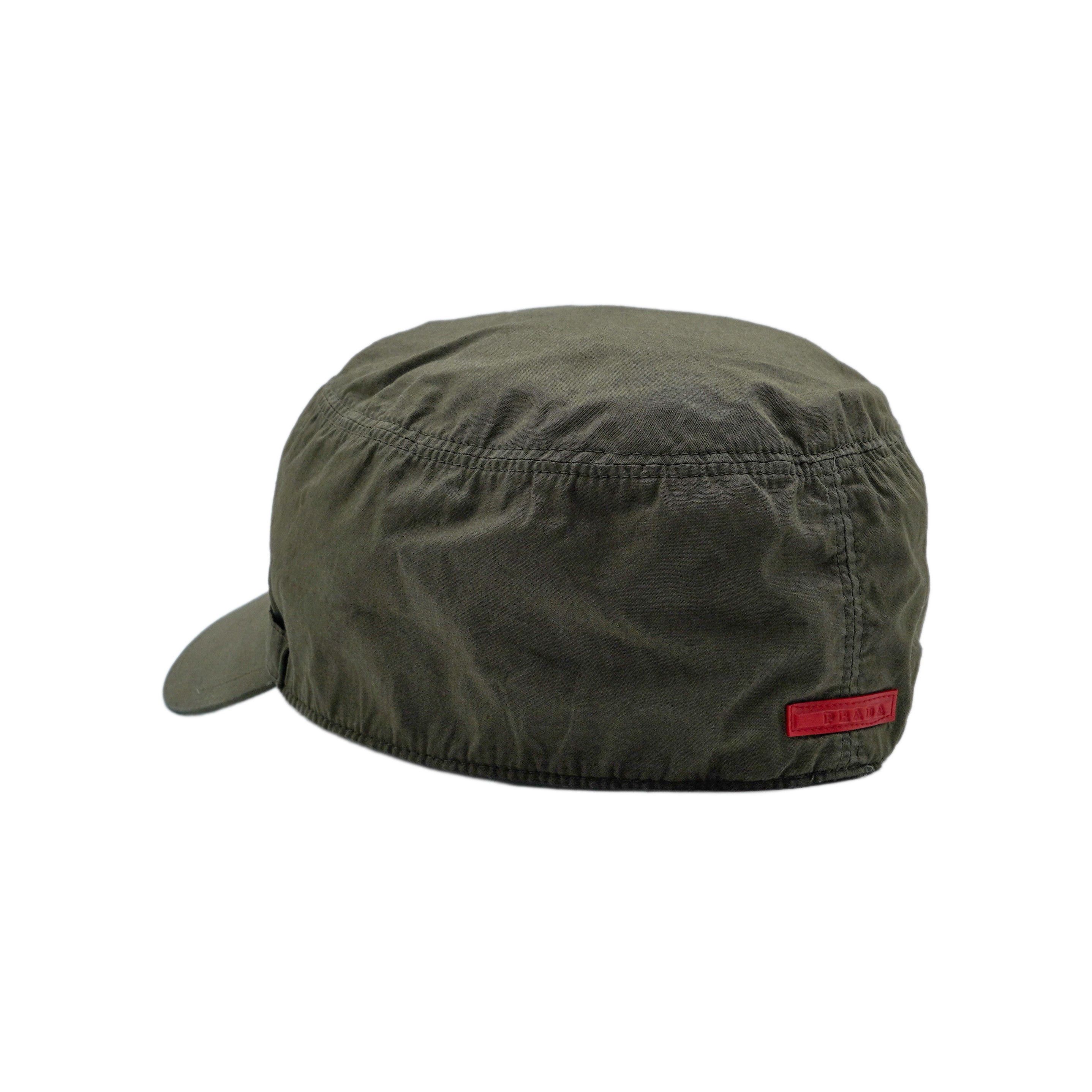 Prada Prada Linea Rossa Military Khaki Green Tab Logo Sport Cap Size ONE SIZE - 4 Thumbnail