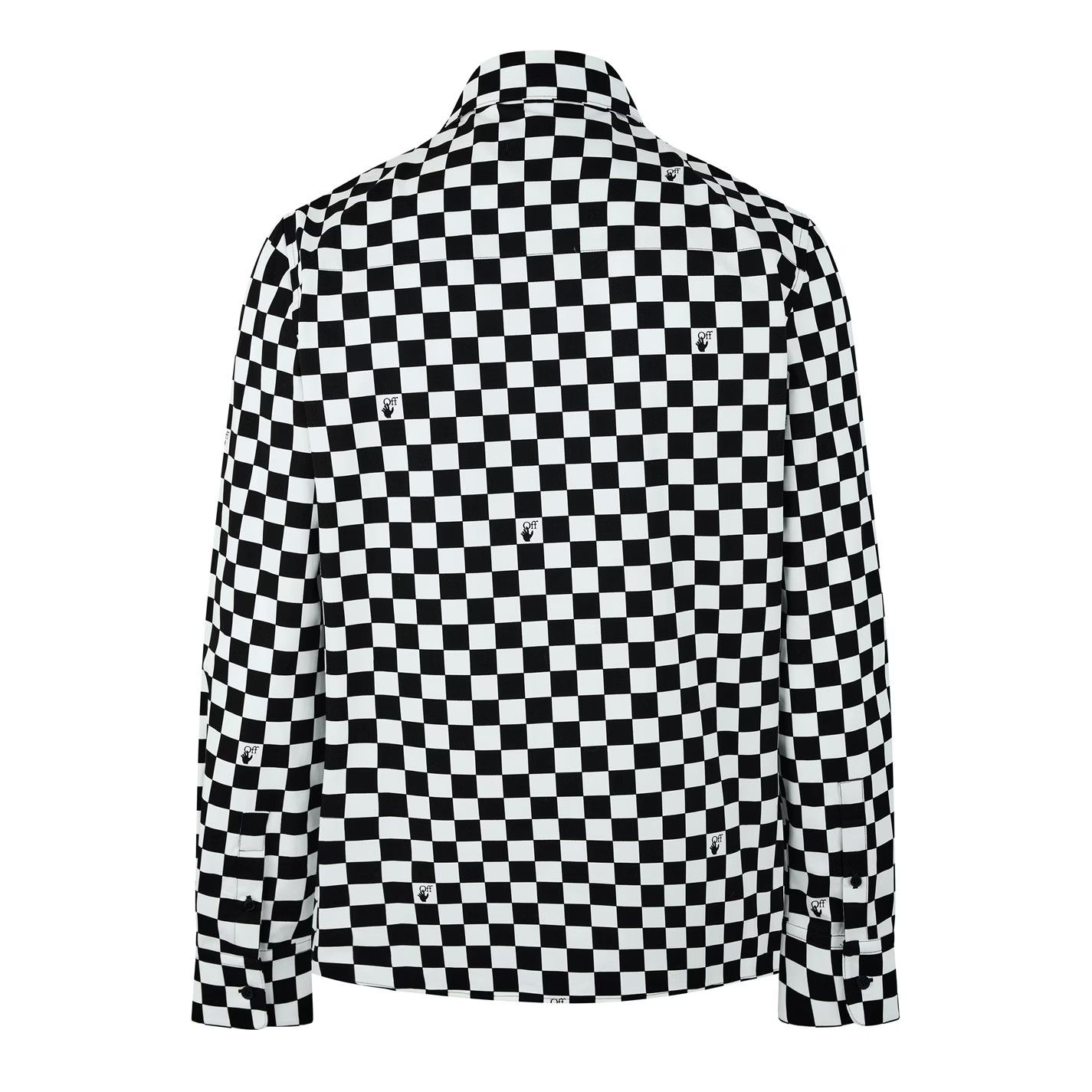Off-White o1g2r1mq0326 Check Skate Shirt in White/Black Size US S / EU 44-46 / 1 - 2 Thumbnail