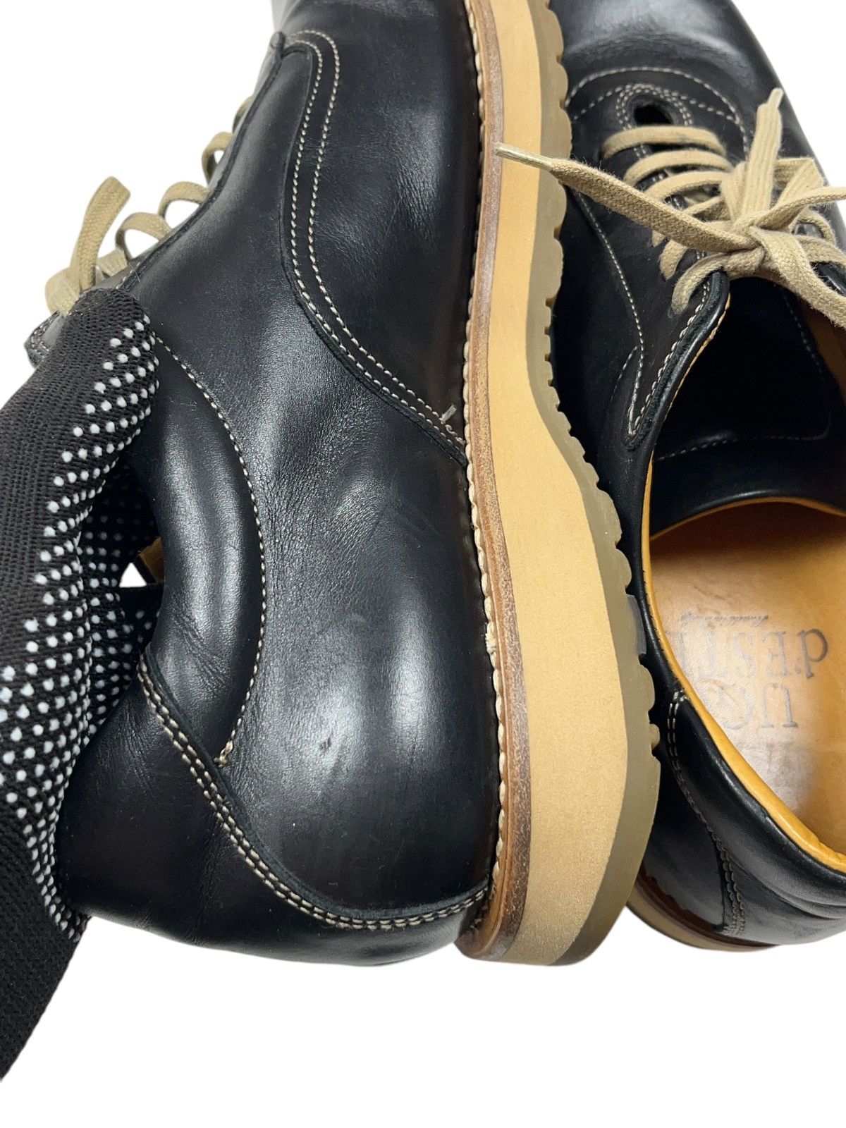 Genuine Leather × Japanese Brand × Vintage Vintage Handmade Japanese Leather Shoes Size US 8.5 / EU 41-42 - 12 Thumbnail
