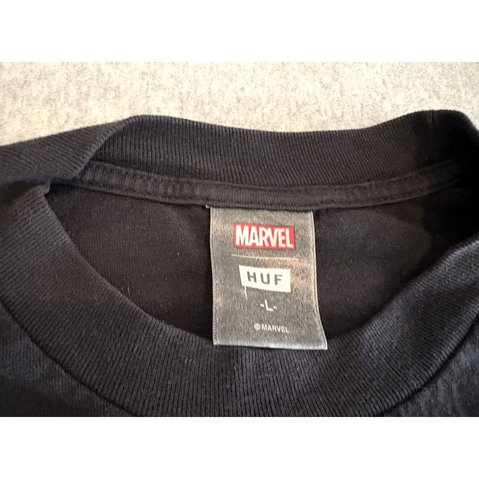 Vintage VINTAGE HUF x Marvel Deadpool T-Shirt Black Mens L Crew Neck Short Sleeve Cotton T-Shirt Super Hero Mens Size US L / EU 52-54 / 3 - 2 Thumbnail