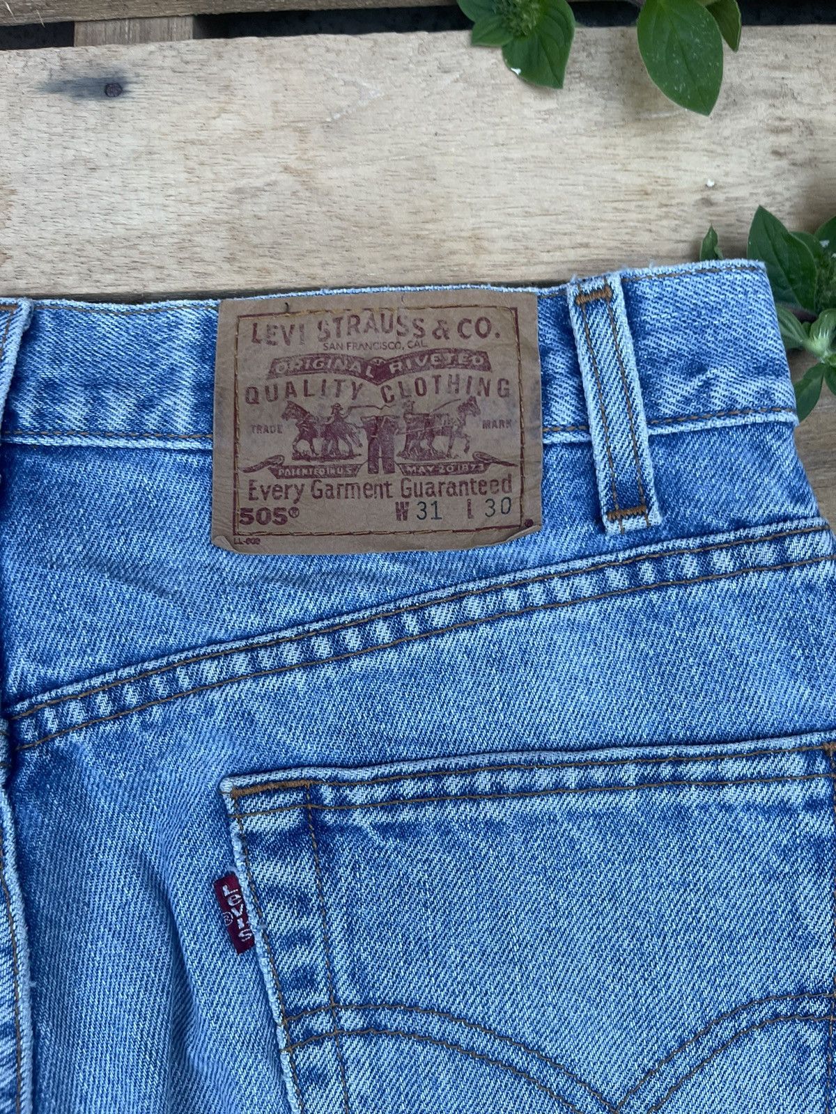 Levi's × Levi's Vintage Clothing × Vintage Vintage Levi's 505 Light Wash Denim Jeans Size 31x30 Size US 31 - 3 Thumbnail