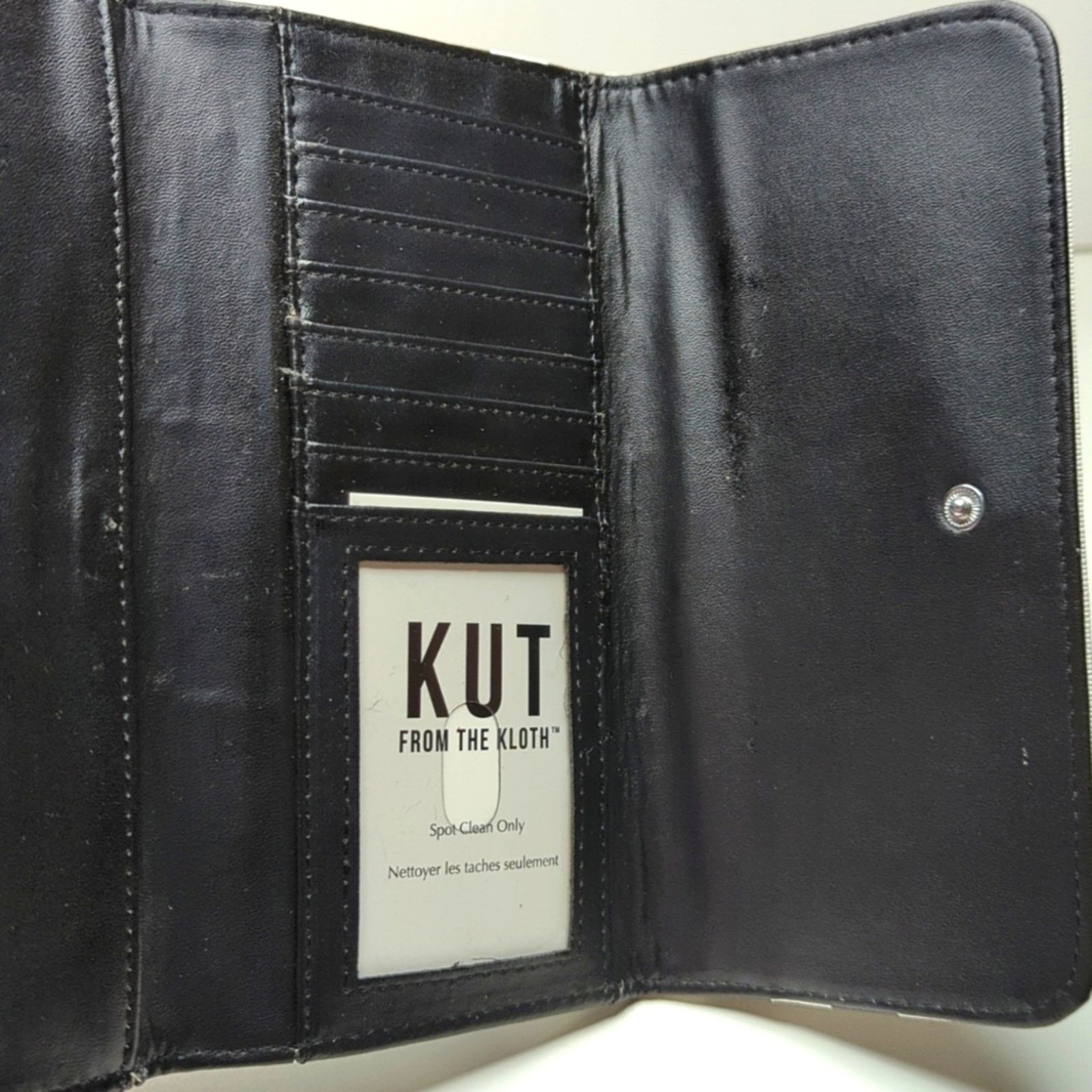 Other KUT FROM THE KLOTH Black White Striped Slimfold Wallet NEW Size ONE SIZE - 6 Thumbnail