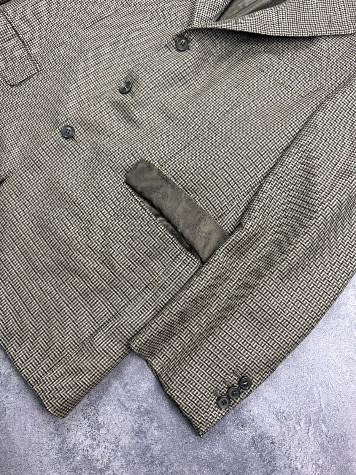 Brioni Brioni 100% Cashmere Houndstooth Blazer Jacket Size 40R - 11 Thumbnail
