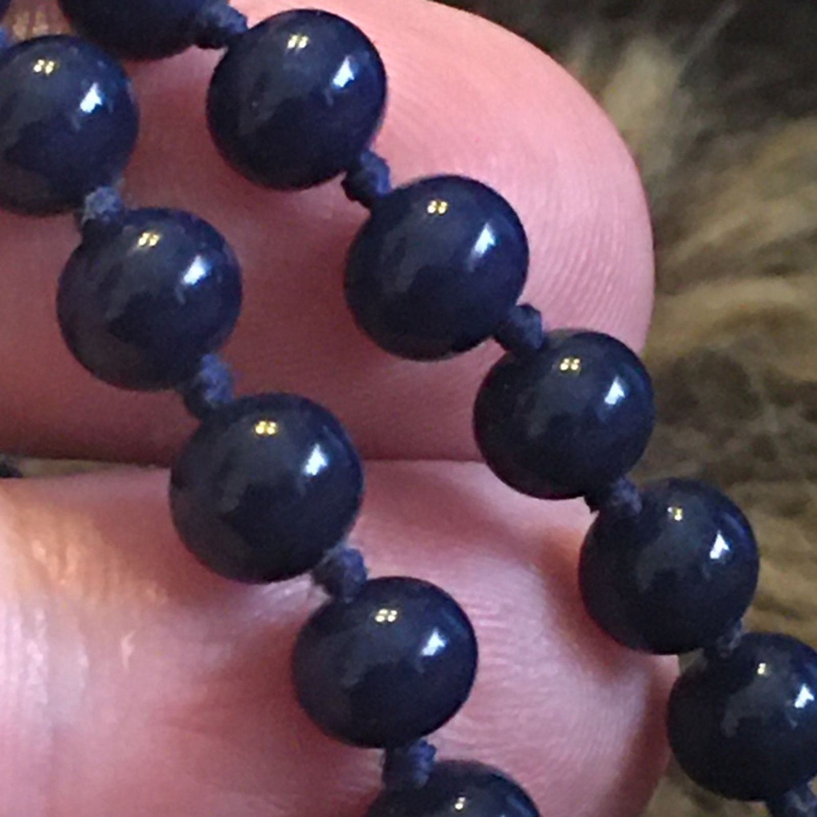 Monet Vintage Monet navy glass pearl bead necklace Size ONE SIZE - 6 Thumbnail