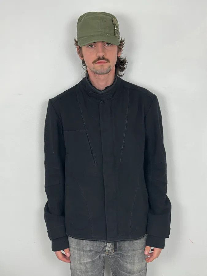 Marithe + Francois Girbaud 2000s Marithé + François Girbaud Stitched Black Worker Light Jacket Size US M / EU 48-50 / 2 - 2 Thumbnail