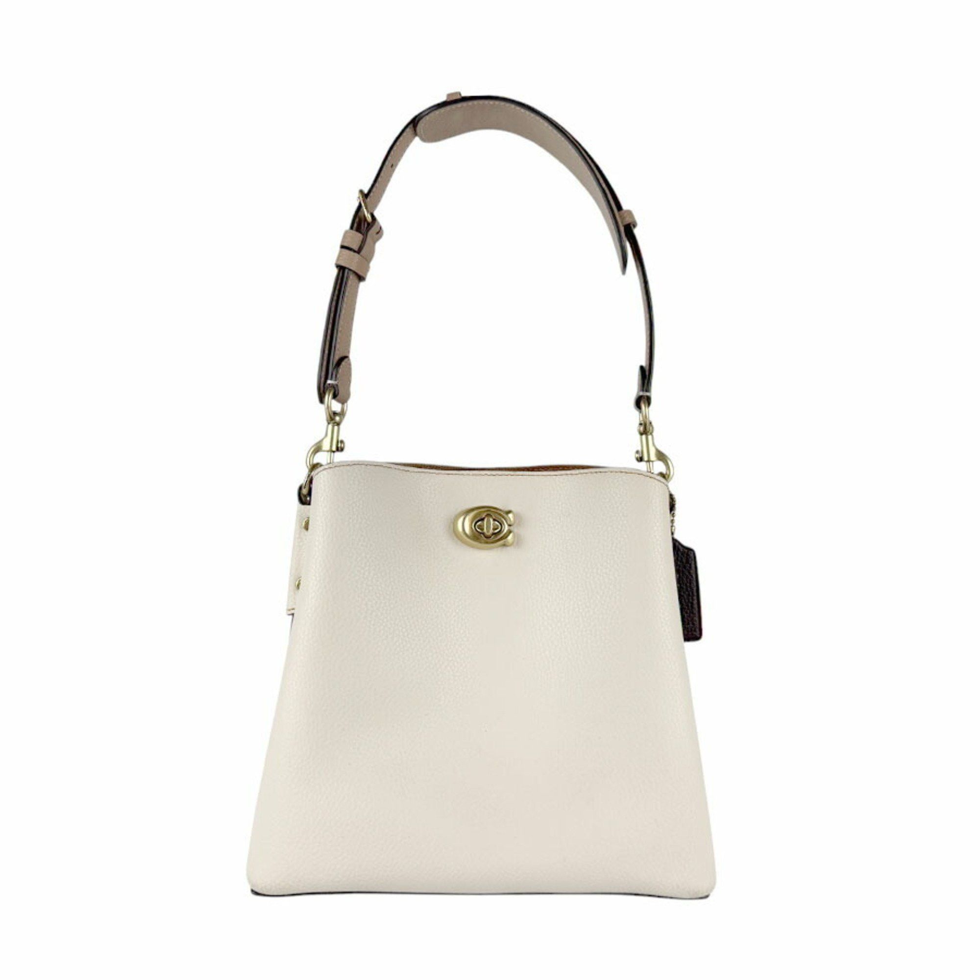 Coach Shoulder Bag Handbag Leather Ivory X Beige Women's Z4790