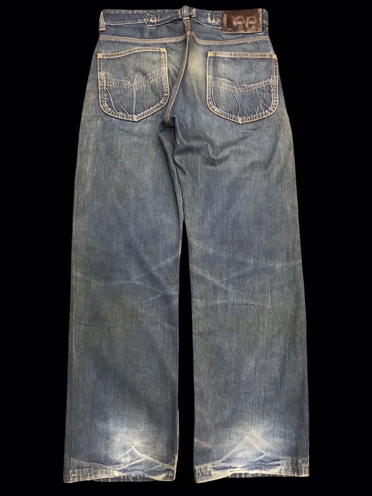 Lee 💥90s Style💥Lee COWBOY Selvedge Cinch Back Faded Denim F127 Size US 29 - 2 Thumbnail