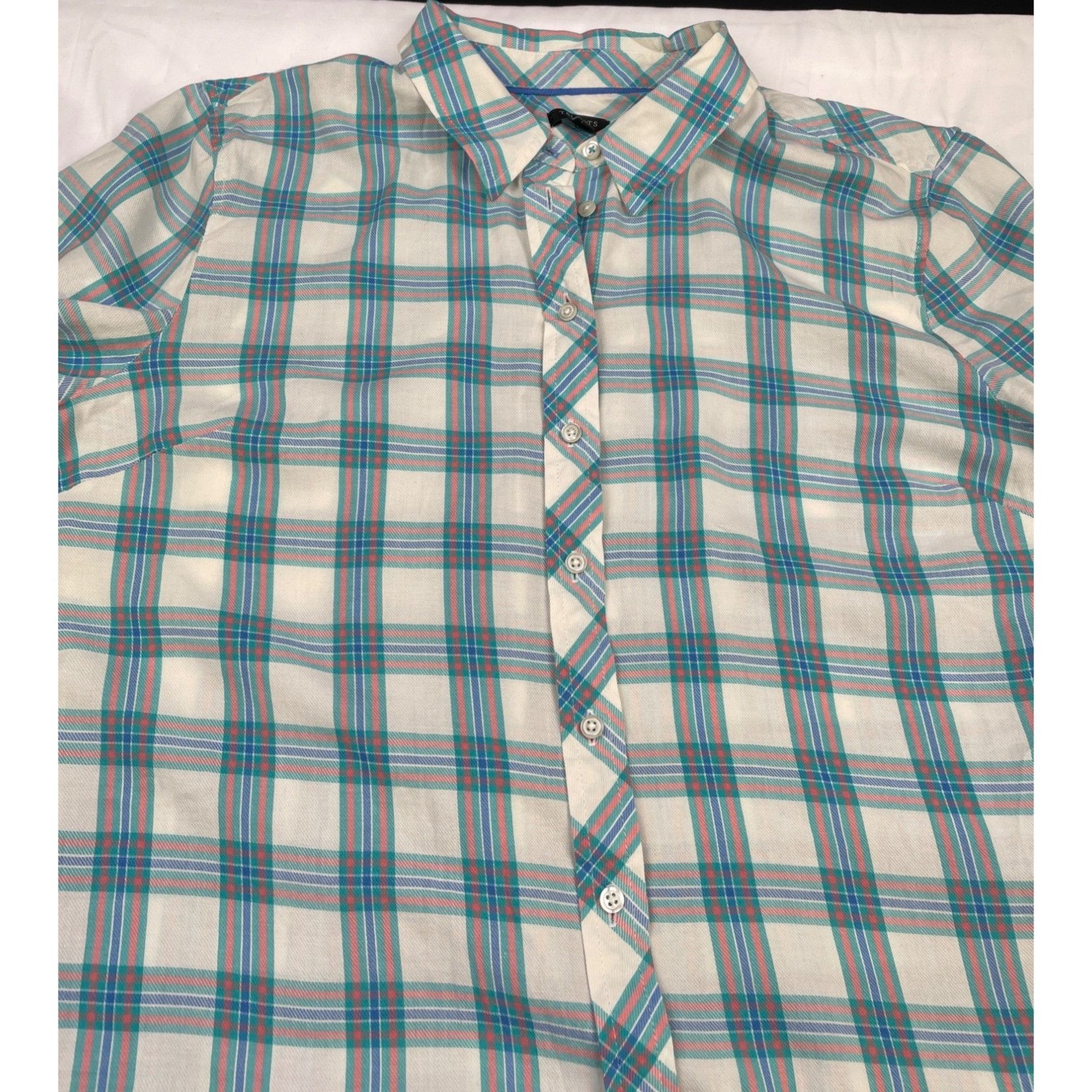 Talbots Talbots Women's Petite Multicolored Checkered Button up Shir Size XL / US 12-14 / IT 48-50 - 5 Thumbnail