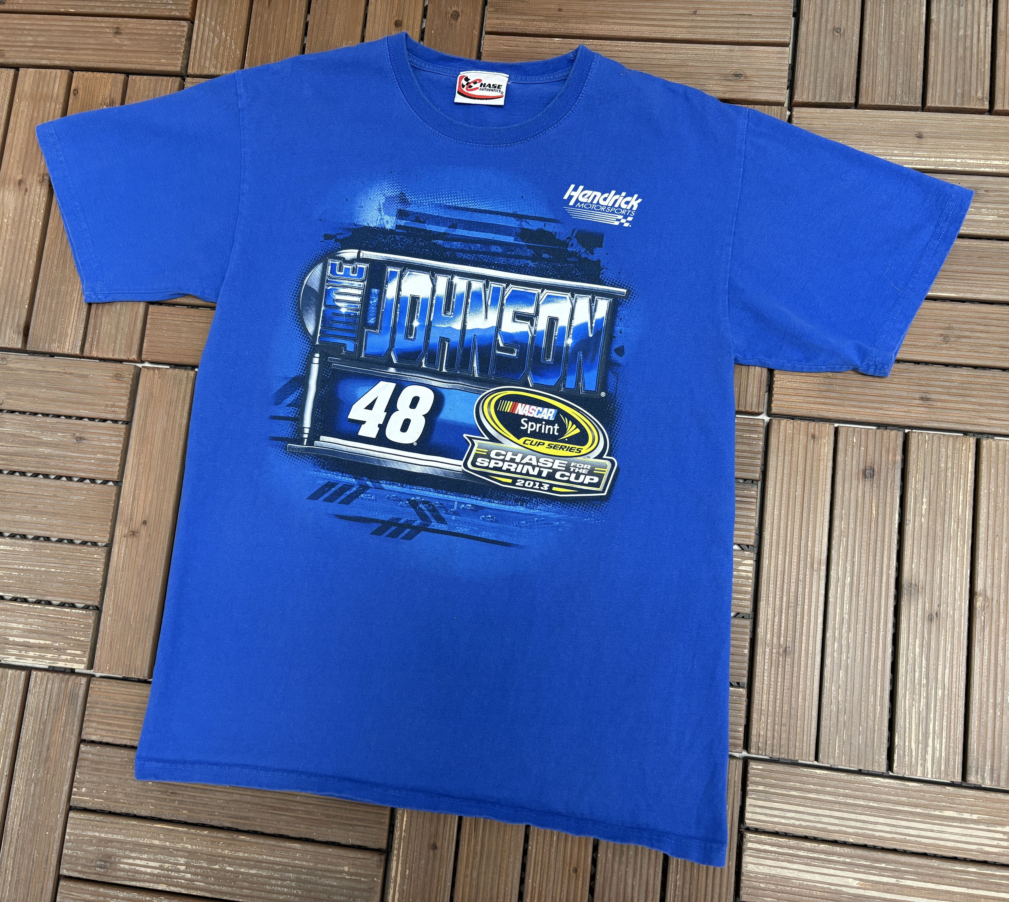 Vintage Jimmie Johnson NASCAR Sprint Cup Vintage T-Shirt Tee Size US L / EU 52-54 / 3 - 3 Thumbnail