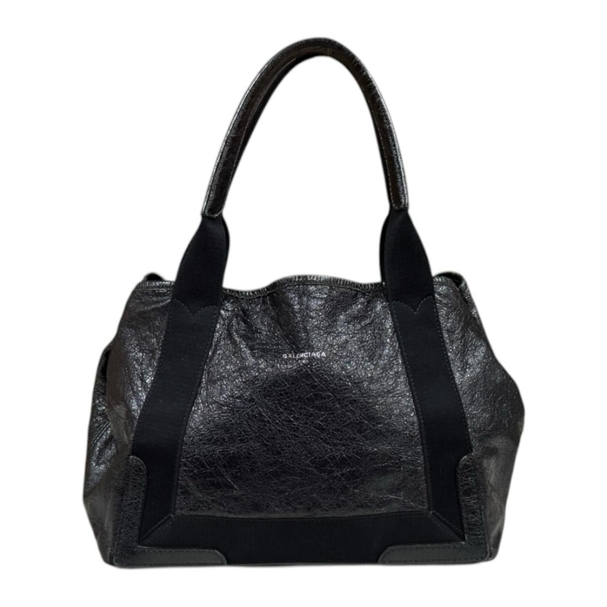 Balenciaga Balenciaga Navy Cabas S Tote Bag, Leather 542017 Black, Women's BALENCIAGA Size ONE SIZE - 1 Thumbnail