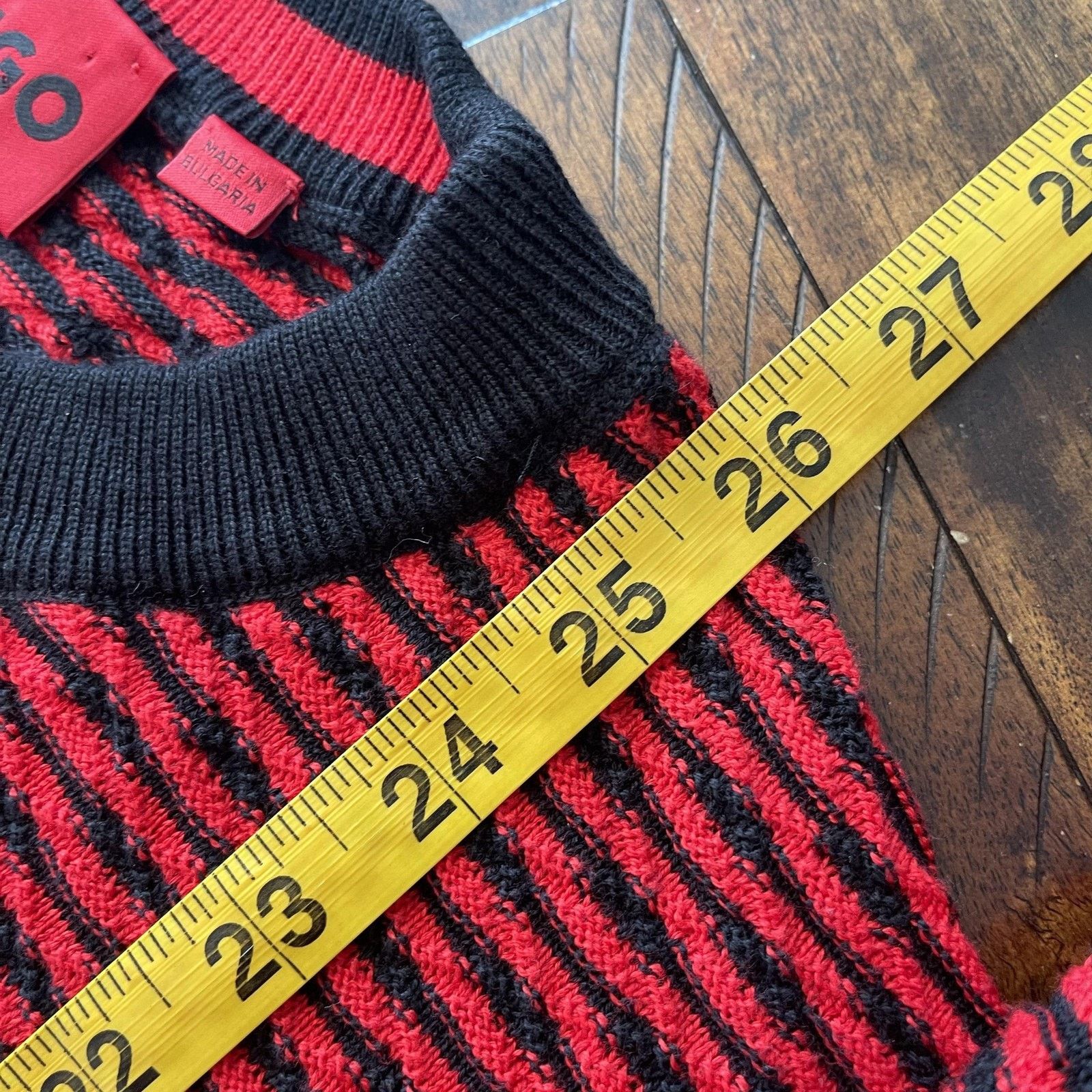 Hugo Boss HUGO Sweater M Textured Stripe Crewneck Knit Pullover Wave Size US M / EU 48-50 / 2 - 7 Thumbnail