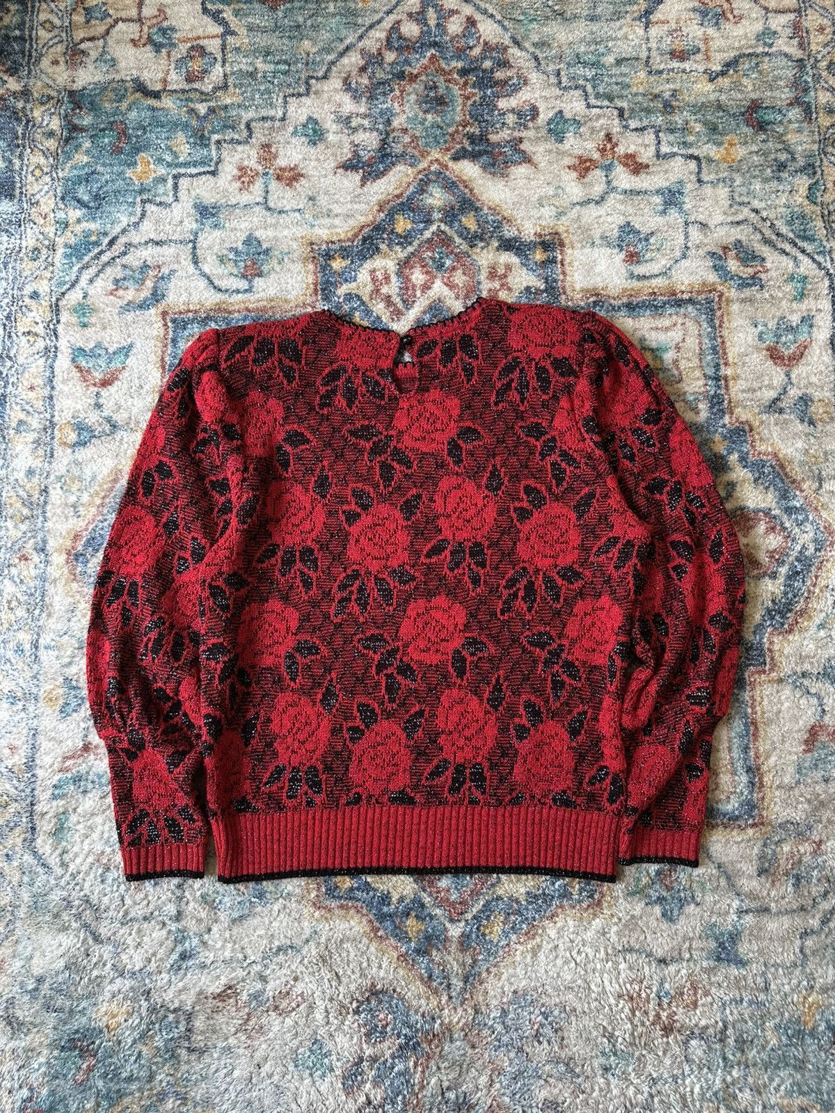 Vintage Vintage D’allairds Floral Sweater Medium Size M / US 6-8 / IT 42-44 - 2 Thumbnail