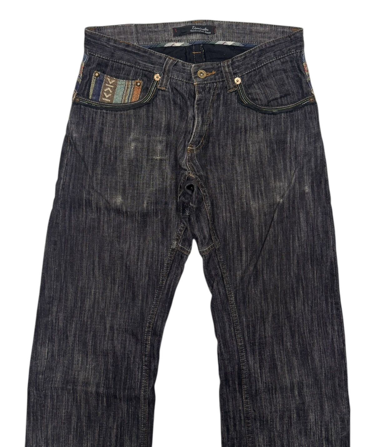 If Six Was Nine 🔥DOMINATE HANDCRAFTED BLACK DISTRESSED DENIM JEANS Size US 30 / EU 46 - 6 Thumbnail
