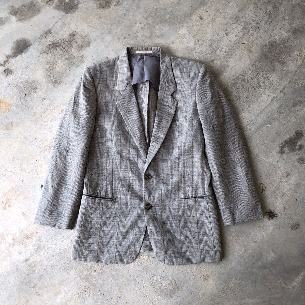 Japanese Brand × Yves Saint Laurent YVES SAINT LAURENT Plaid Blazer Coat Size 44R - 2 Thumbnail