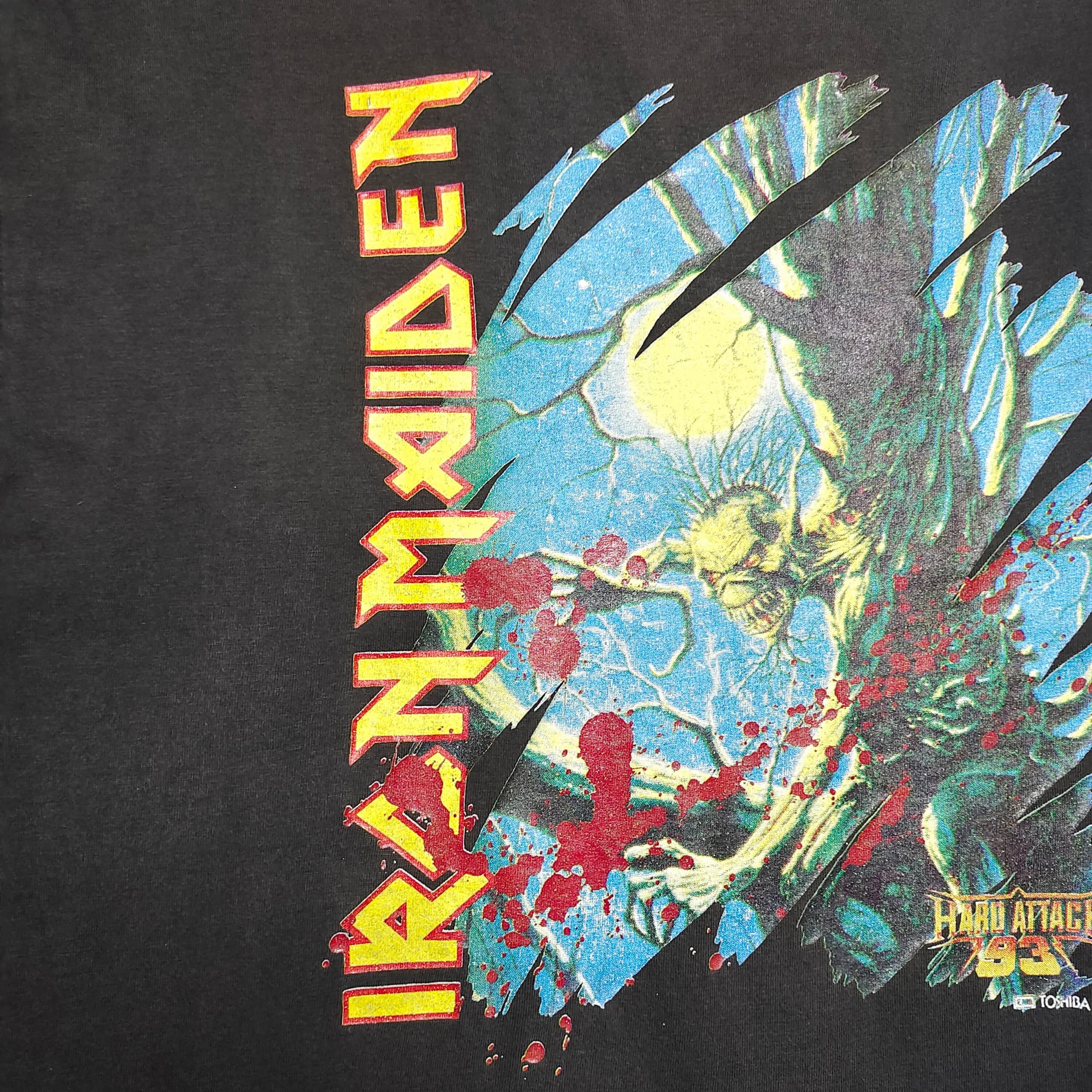 Iron Maiden VINTAGE IRON MAIDEN HARD ATTACK 93 PROMO TOSHIBA EMI T SHIRT Size US M / EU 48-50 / 2 - 5 Thumbnail