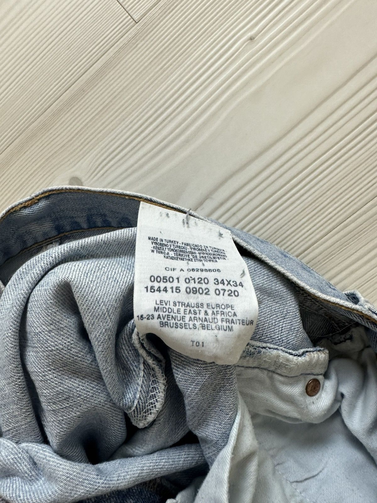 Levi's Vintage Clothing Baby blue vintage jeans Levi’s 02’ 501 34/34 Size US 34 / EU 50 - 6 Thumbnail