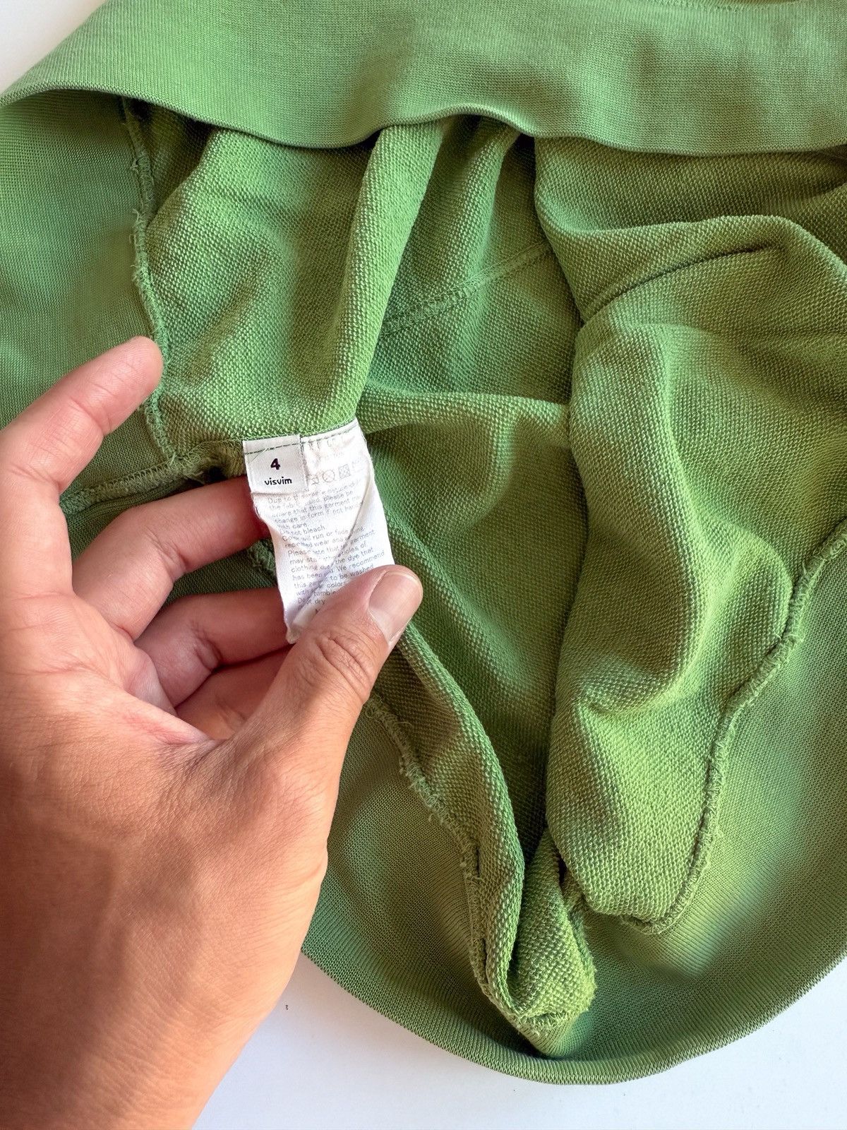 Vintage VISVIM NATURAL VEGGIE DYE green 4 / XL raglan crew shirt Size US XL / EU 56 / 4 - 6 Thumbnail