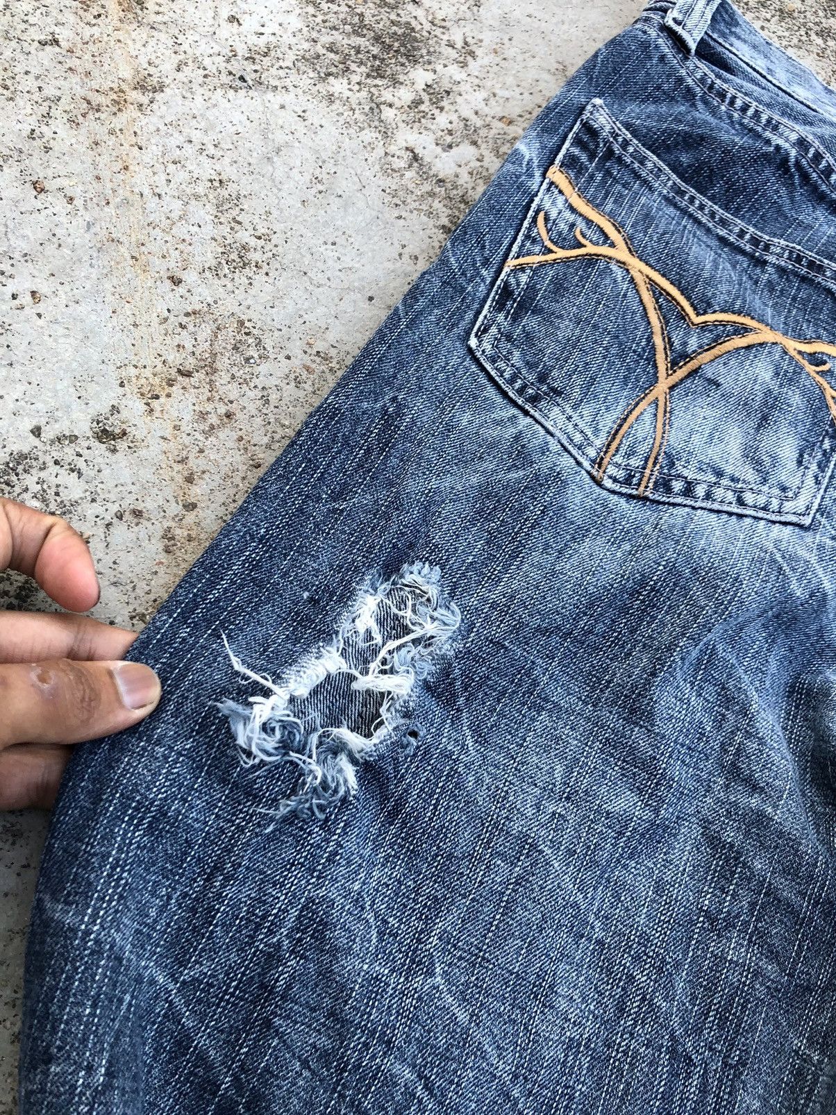 If Six Was Nine FLARED RECONSTRUCTED DISTRESSED DENIM Size US 30 / EU 46 - 7 Thumbnail