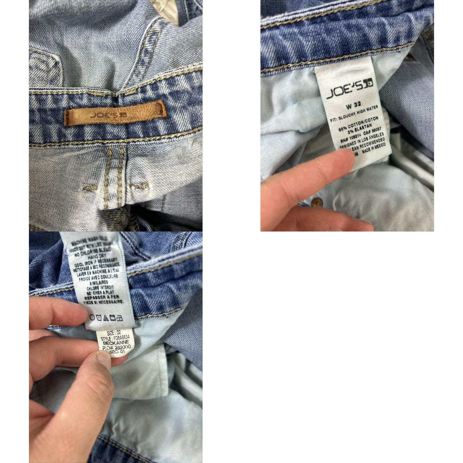 Vintage Joes Jeans Slouchy High Water Light Wash 36x 26 Straight Leg Women Jeans 36 Blue 90s? (Wait) Size 25" / US 0 / IT 36 - 9 Thumbnail