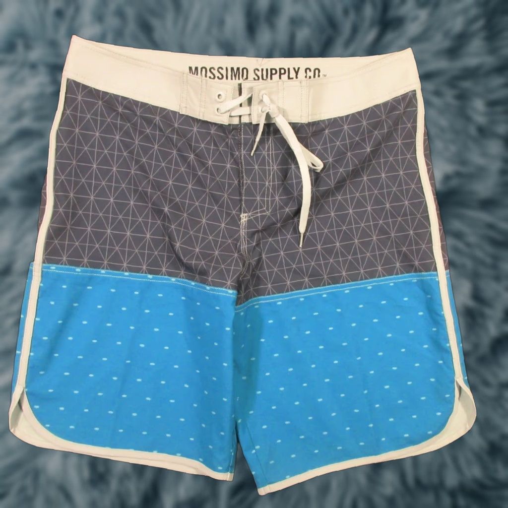 Mossimo Mossimo Board Shorts Mens 36 Multicolor Striped Lightweight Quick Dry Back Pocket Drawstring Size US 36 / EU 52 - 1 Thumbnail