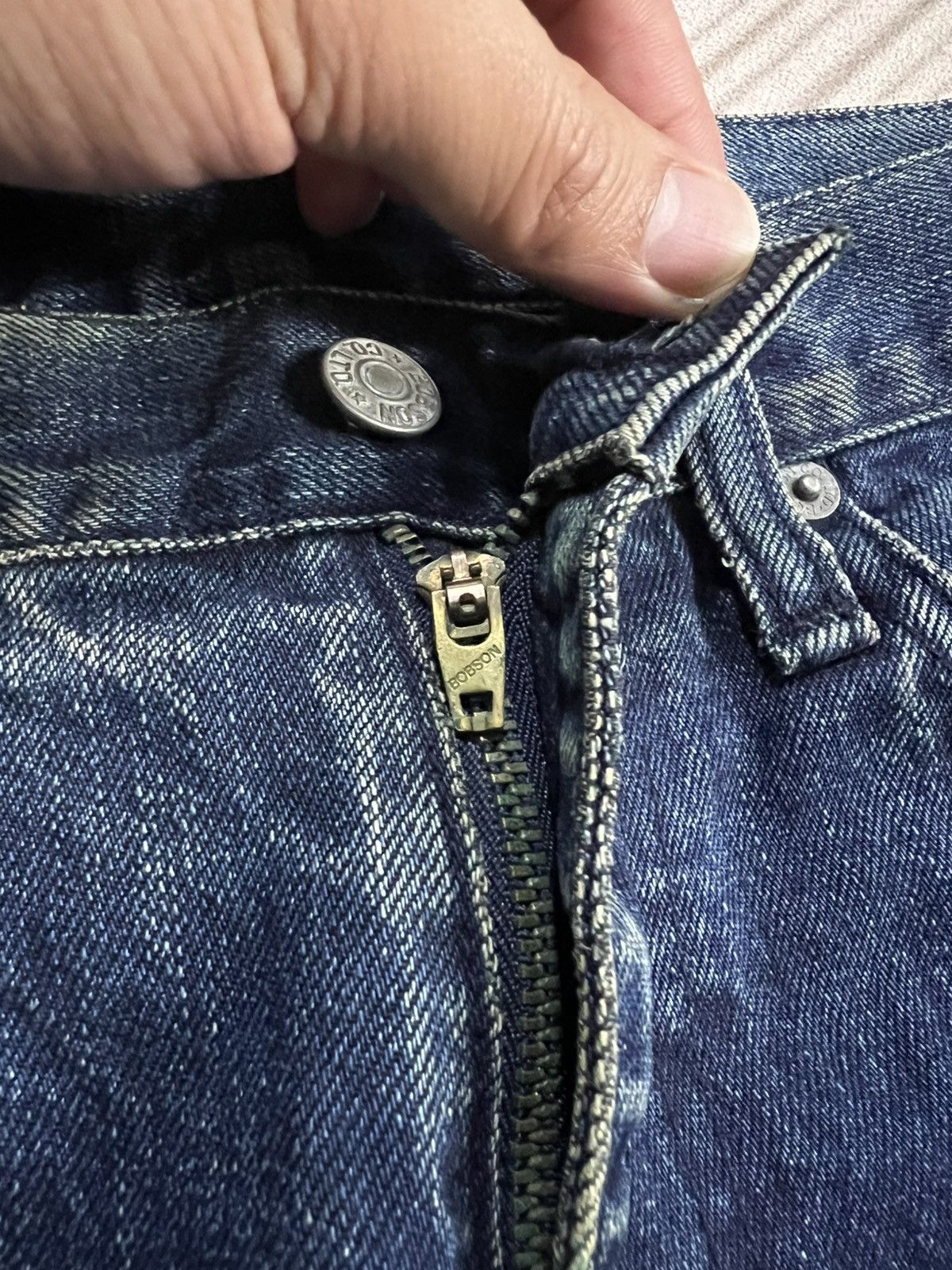 If Six Was Nine × Le Grande Bleu (L.G.B.) 💥BAGGY💥VINTAGE 90’s STYLE BOBSON DISTRESS JEANS Size US 29 - 9 Thumbnail