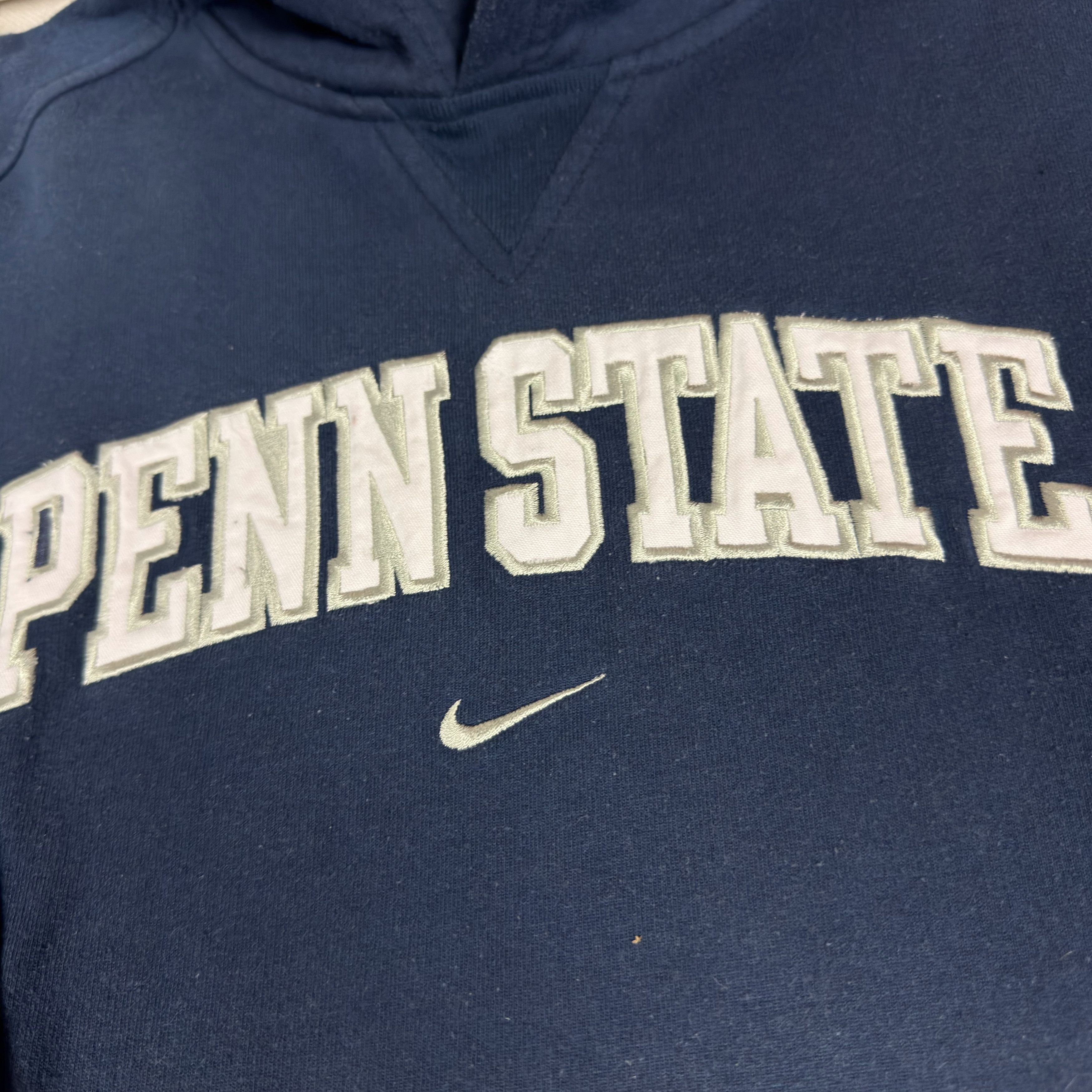 Nike × Vintage Vintage Nike Men's Blue Cotton Fleece Penn State Hoodie XL Size US XL / EU 56 / 4 - 3 Thumbnail