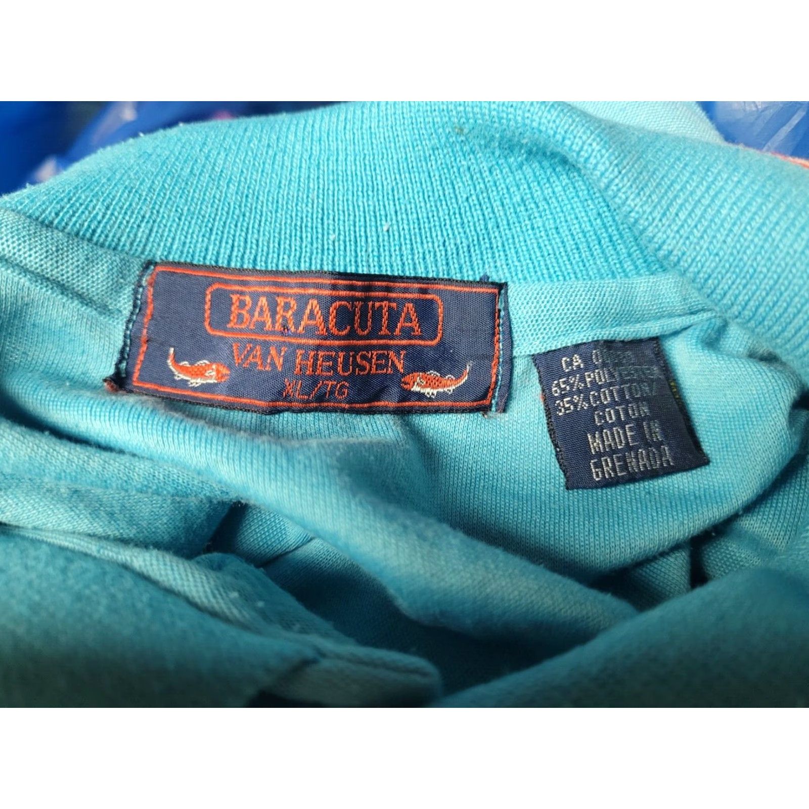 Baracuta VINTAGE Baracuta Polo Shirt XL Blue Men Polo 70s Fish Golf Short Sleeve XL Blue Size US XL / EU 56 / 4 - 5 Thumbnail