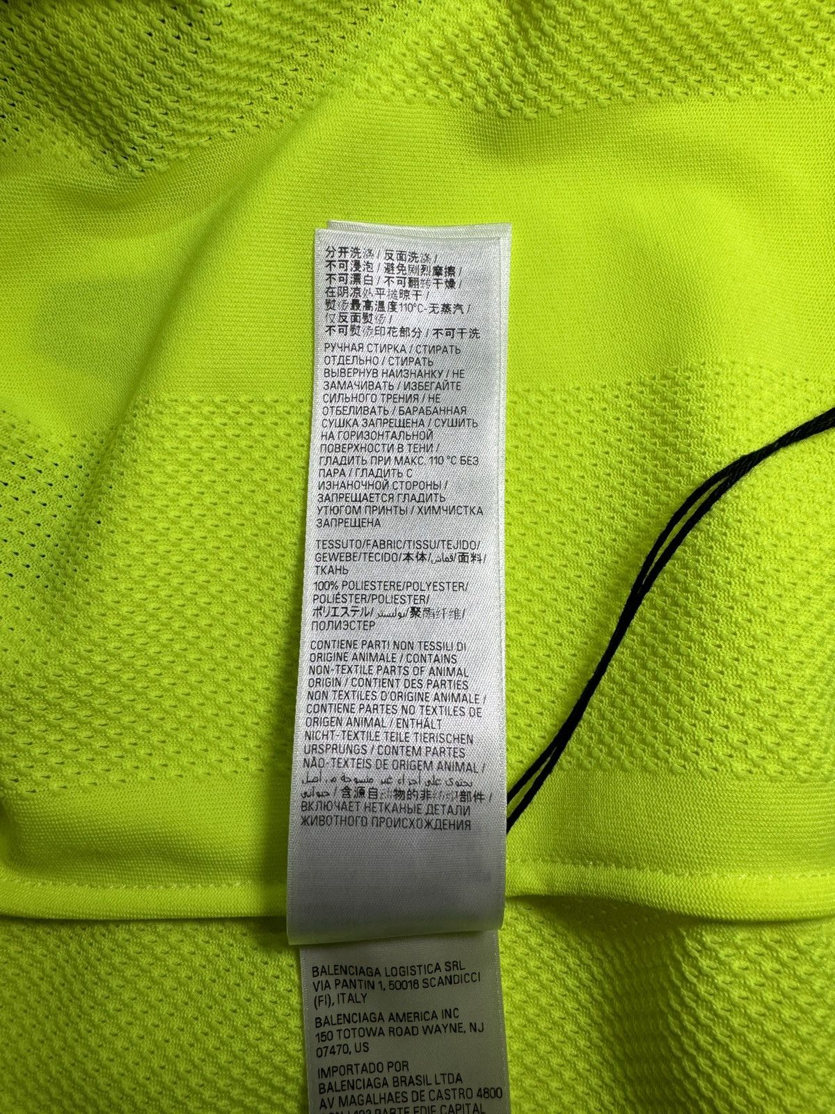 Balenciaga Balenciaga Fluo Yellow Striped Mesh Shirt Size L Size US L / EU 52-54 / 3 - 13 Thumbnail