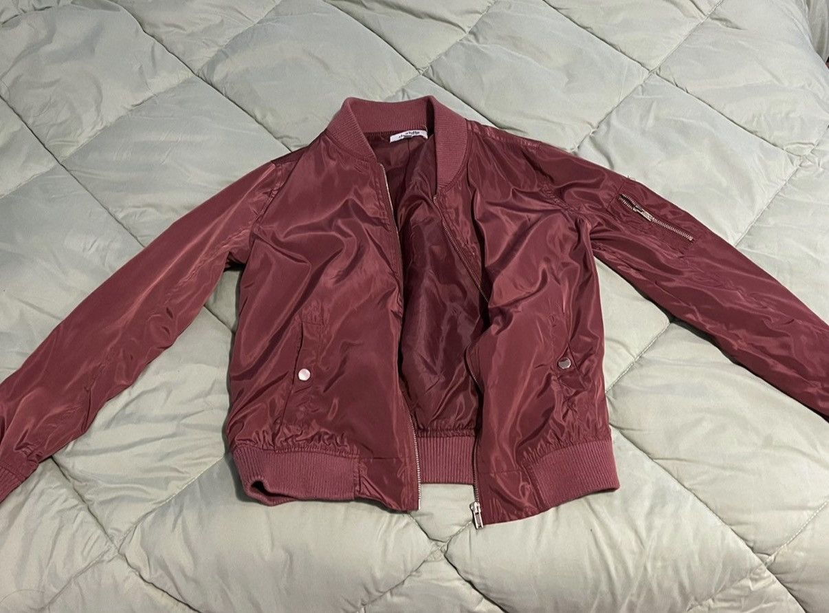 Other Charlotte Russe Burgundy Bomber Jacket Size US S / EU 44-46 / 1 - 1 Thumbnail