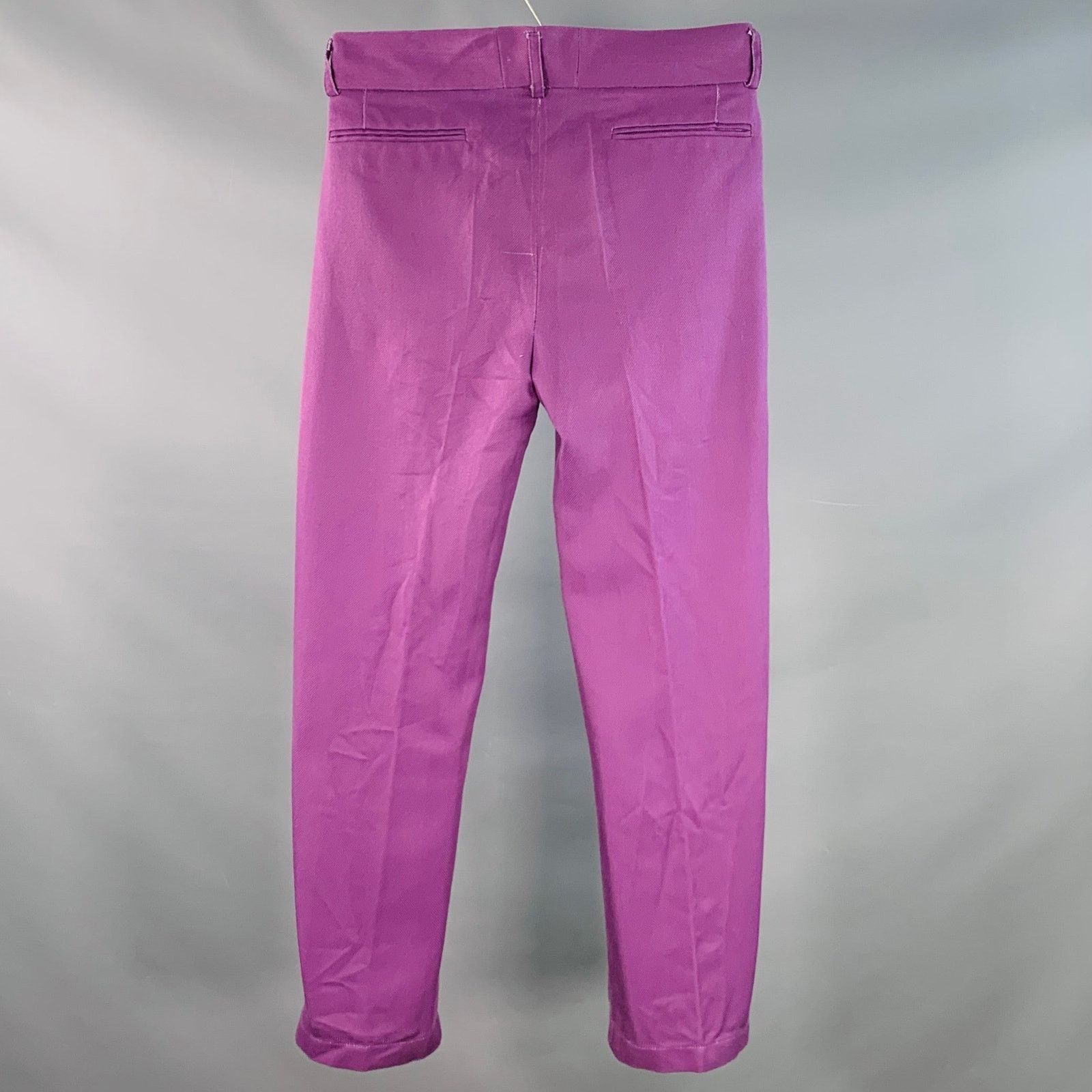 Other Size 32 Purple Polyester Herringbone Pleated Dress Pants Size US 32 / EU 48 - 4 Thumbnail
