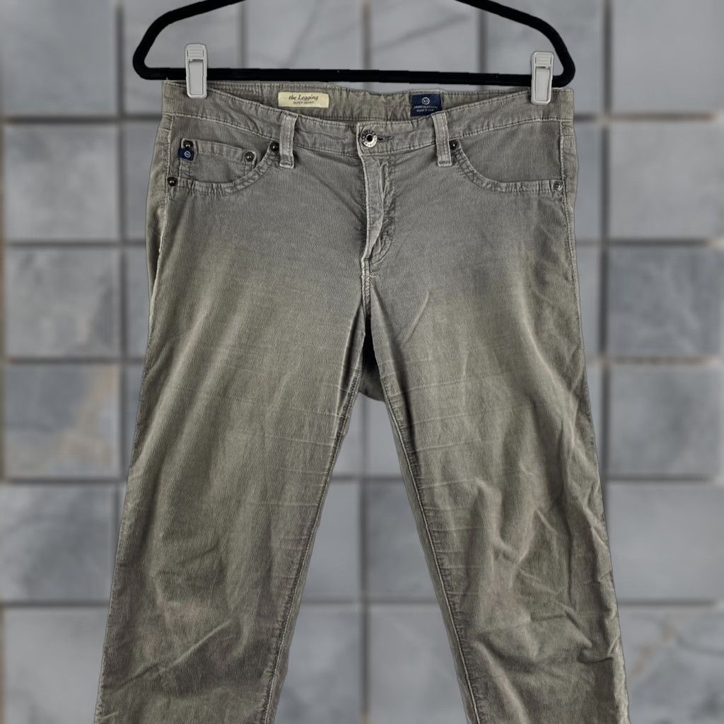 Vintage AG Adriano Goldschmeid Pants Womens 31 Gray Corduroy The Legging Super Skinny Size 24" / US 00 / IT 34 - 1 Thumbnail