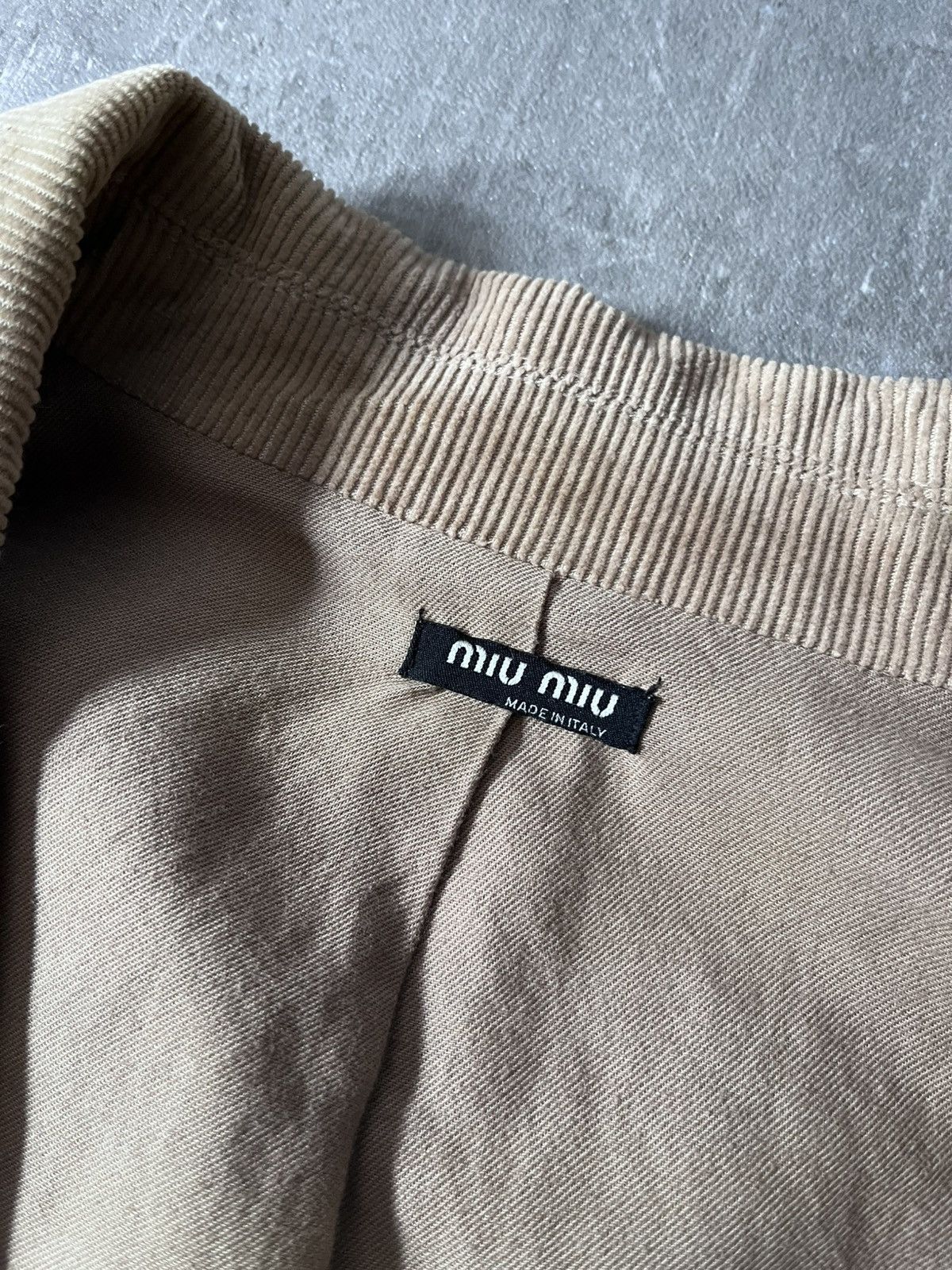 Miu Miu Miu Miu S/S 2004 Corduroy Blazer Jacket beige Size US M / EU 48-50 / 2 - 8 Thumbnail