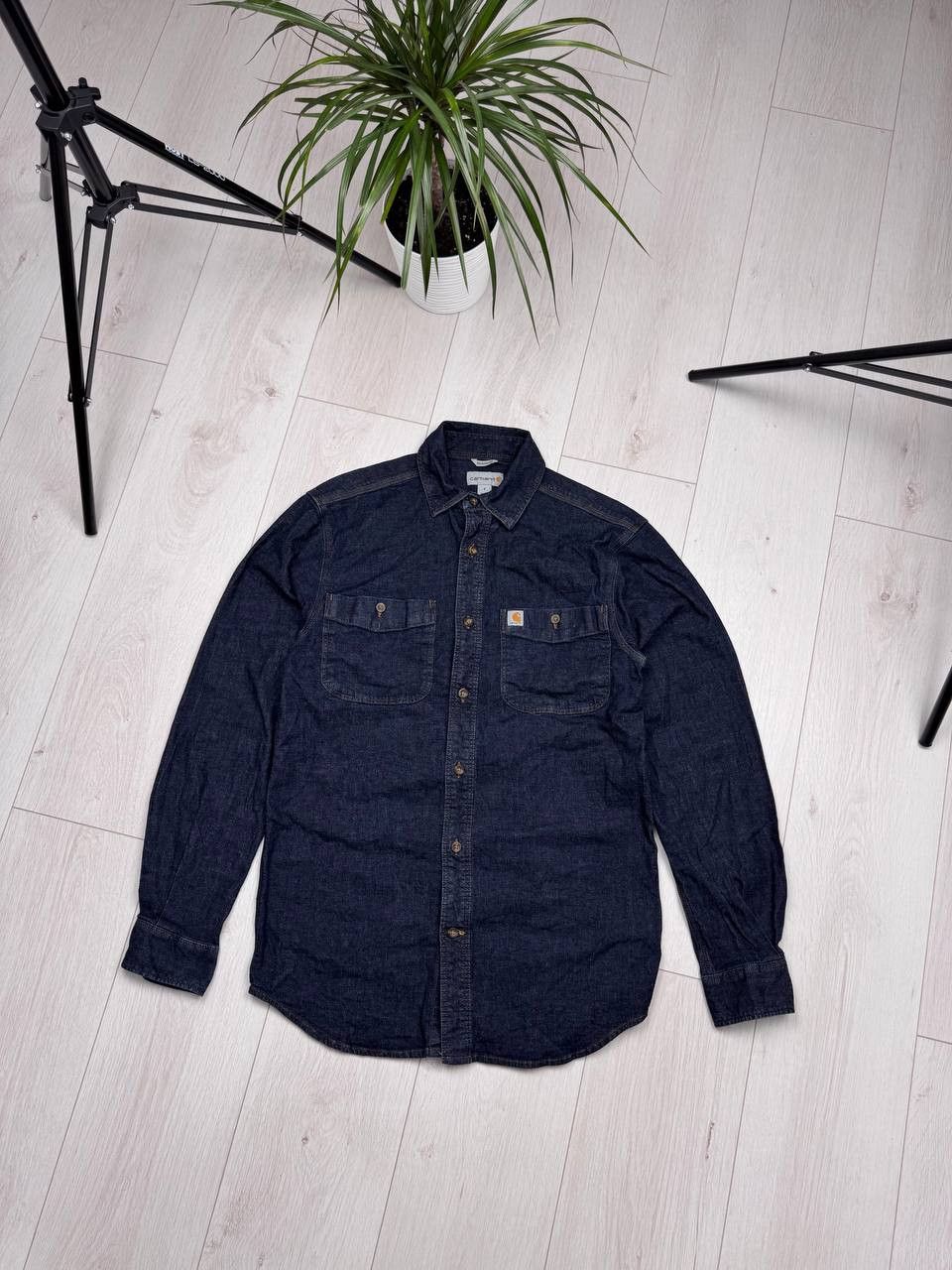Carhartt Vintage Carhartt Denim Work Shirt size S Size US S / EU 44-46 / 1 - 1 Thumbnail
