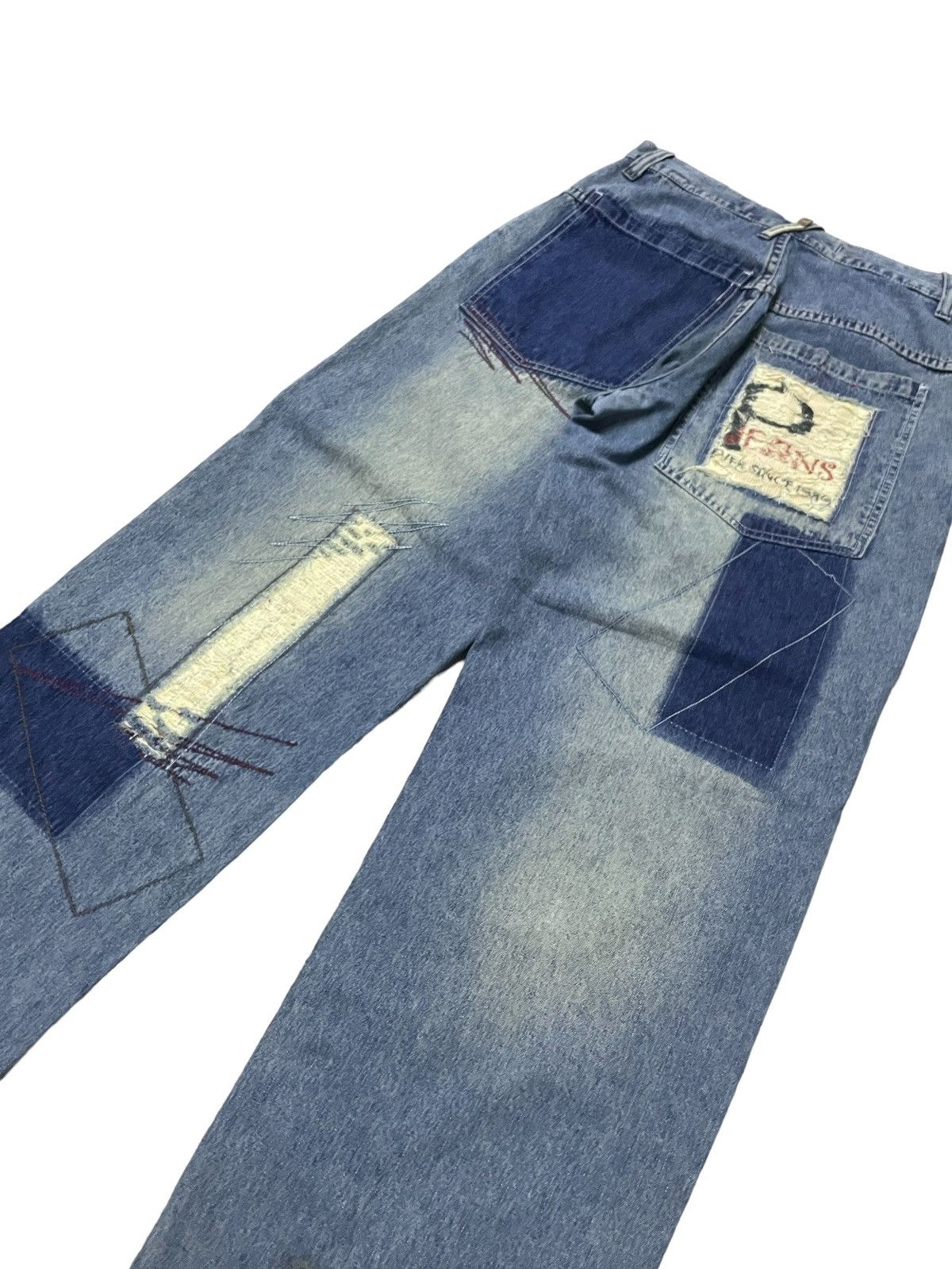 JNCO × Southpole Y2K Paco Baggy Massive Deconstructed Rap Hip Hop Jeans Denim Size US 30 / EU 46 - 10 Thumbnail