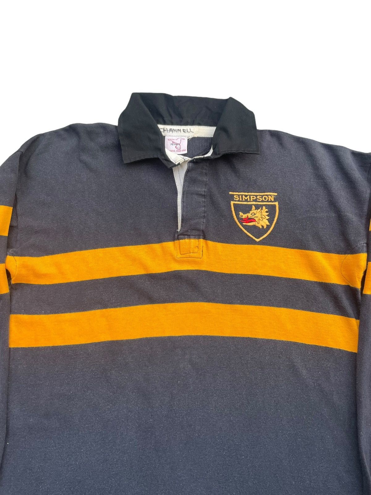 Canterbury of New Zealand × Vintage Vintage Simpson Rugby Polo Tshirt Size US L / EU 52-54 / 3 - 3 Thumbnail