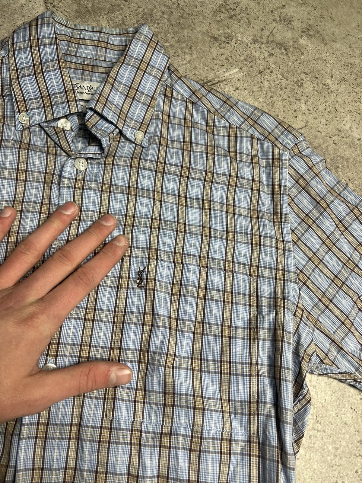 Yves Saint Laurent Vintage Yves Saint Laurent YSL Shirt Button Up Size US S / EU 44-46 / 1 - 4 Thumbnail