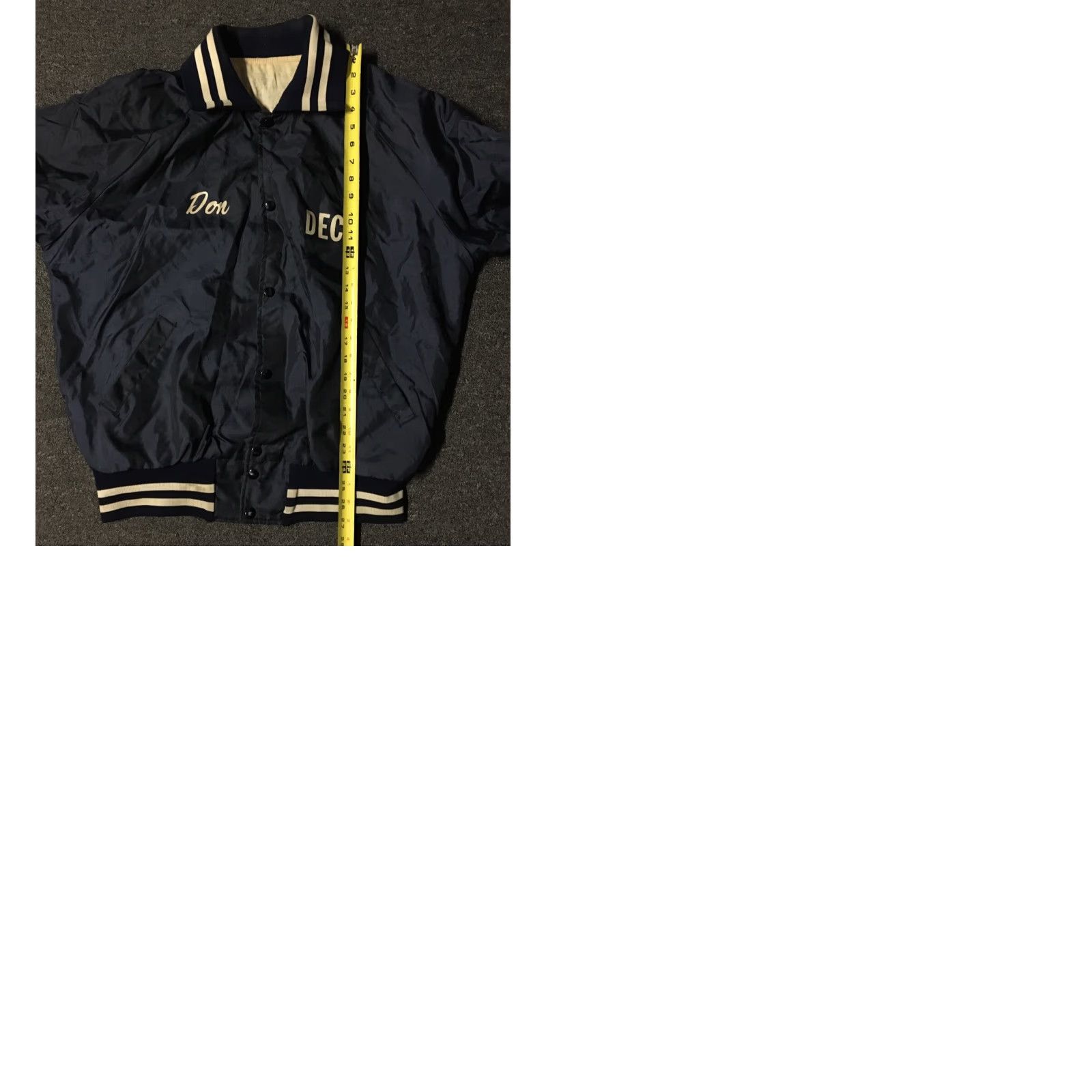 Vintage VINTAGE DECA Satin Jacket Mens L Blue 70s 80s School Varsity Football Grunge Punk United States Size US L / EU 52-54 / 3 - 9 Thumbnail
